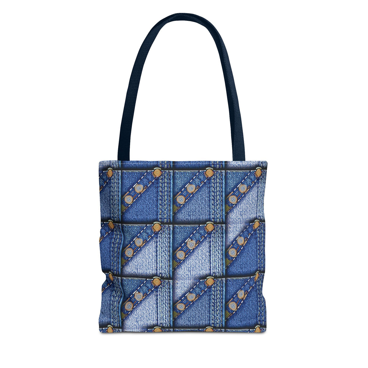 Denim Fabric Imitation Print Unisex Canvas Bag Poly Spun 3 Sizes Tote Bag 117