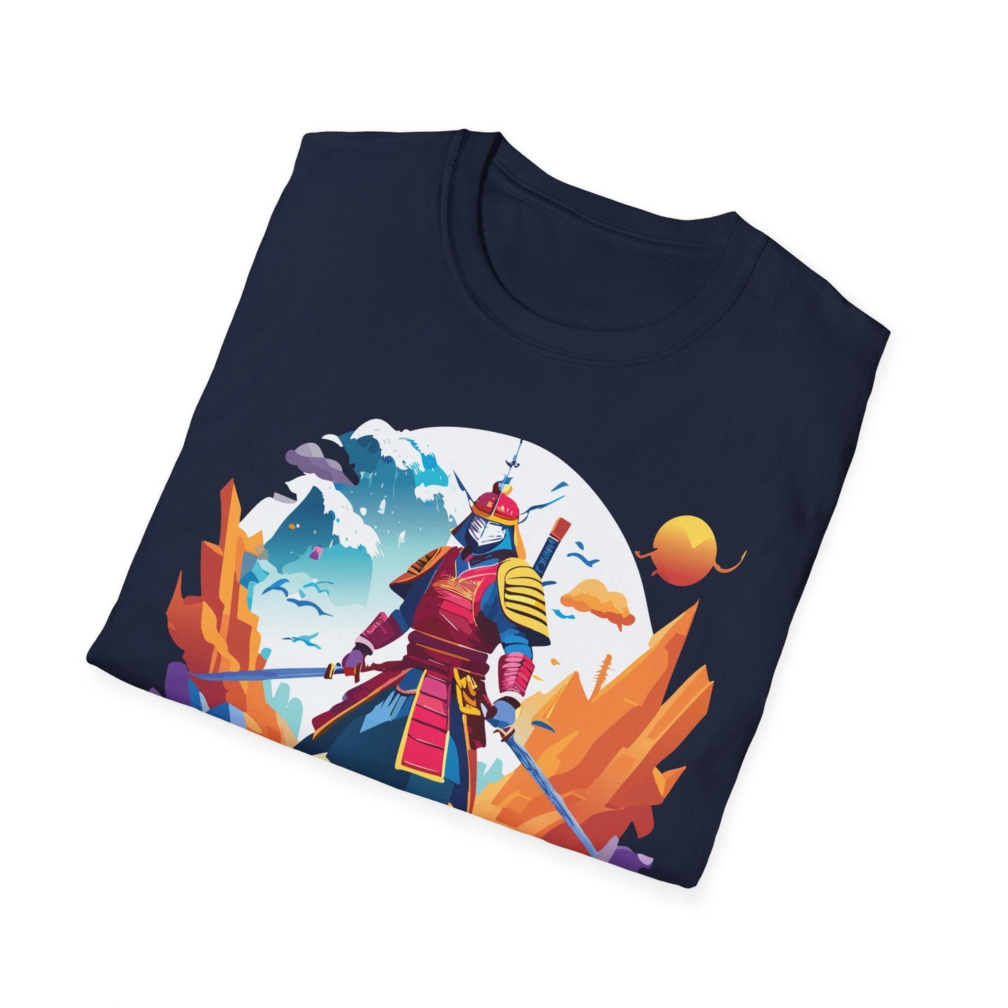 Samurai Shirt Unisex Short Sleeve T Shirt Gildan Softstyle 64000 100 Percent Ring Spun Cotton Tee