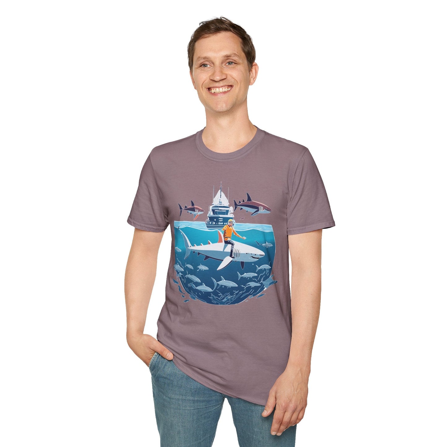 Ocean Tee Shirt Unisex Softstyle Gildan 64000 Cotton T Shirt Lightweight Casual Tee
