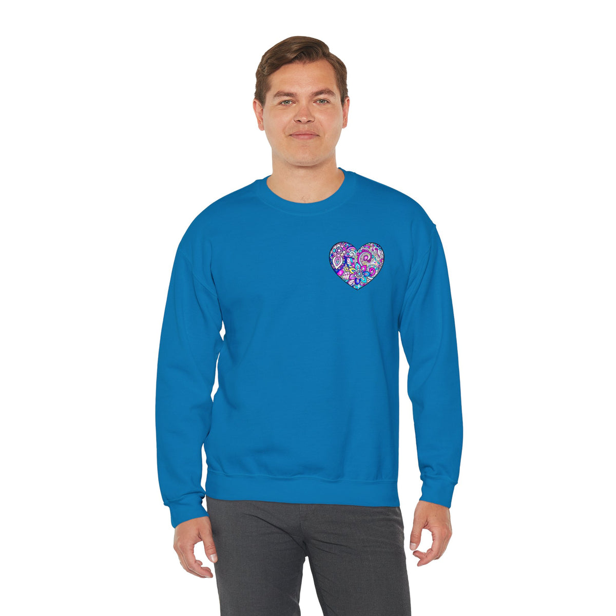 Small Heart Sweatshirt, Floral Heart Sweatshirt, Floral Love Sweatshirt, Valentine's Day Sweatshirt, Heart Floral Sweatshirt 101