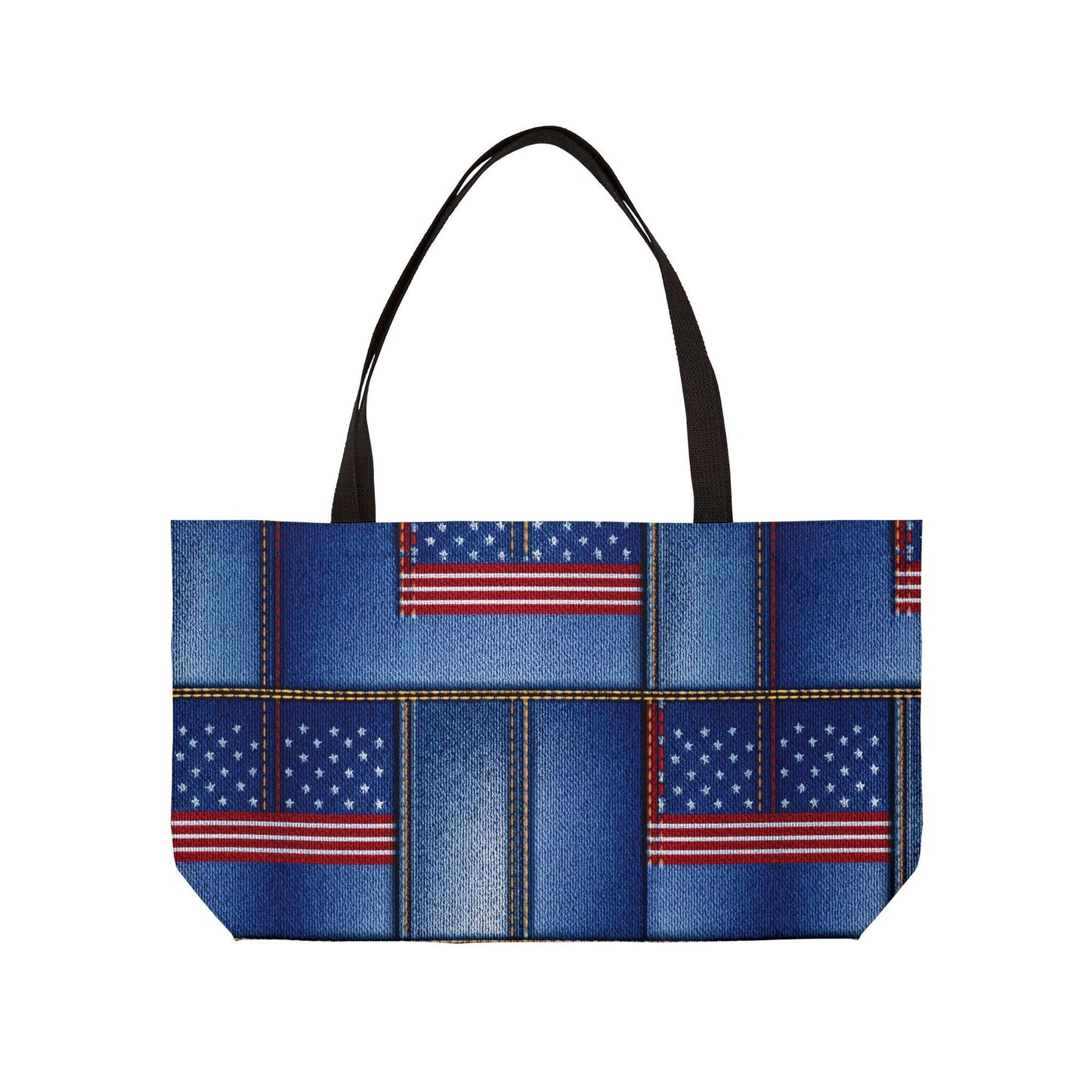 4th of July Denim Color Imitation Print Unisex  Yoga Bag  Spun Poly 24x13 Canvas Bag 70