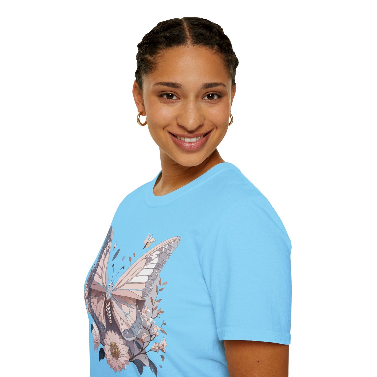 Butterfly Shirt Unisex Gildan Softstyle 64000 Monarch Butterfly Tee 100 Percent Ring Spun Cotton