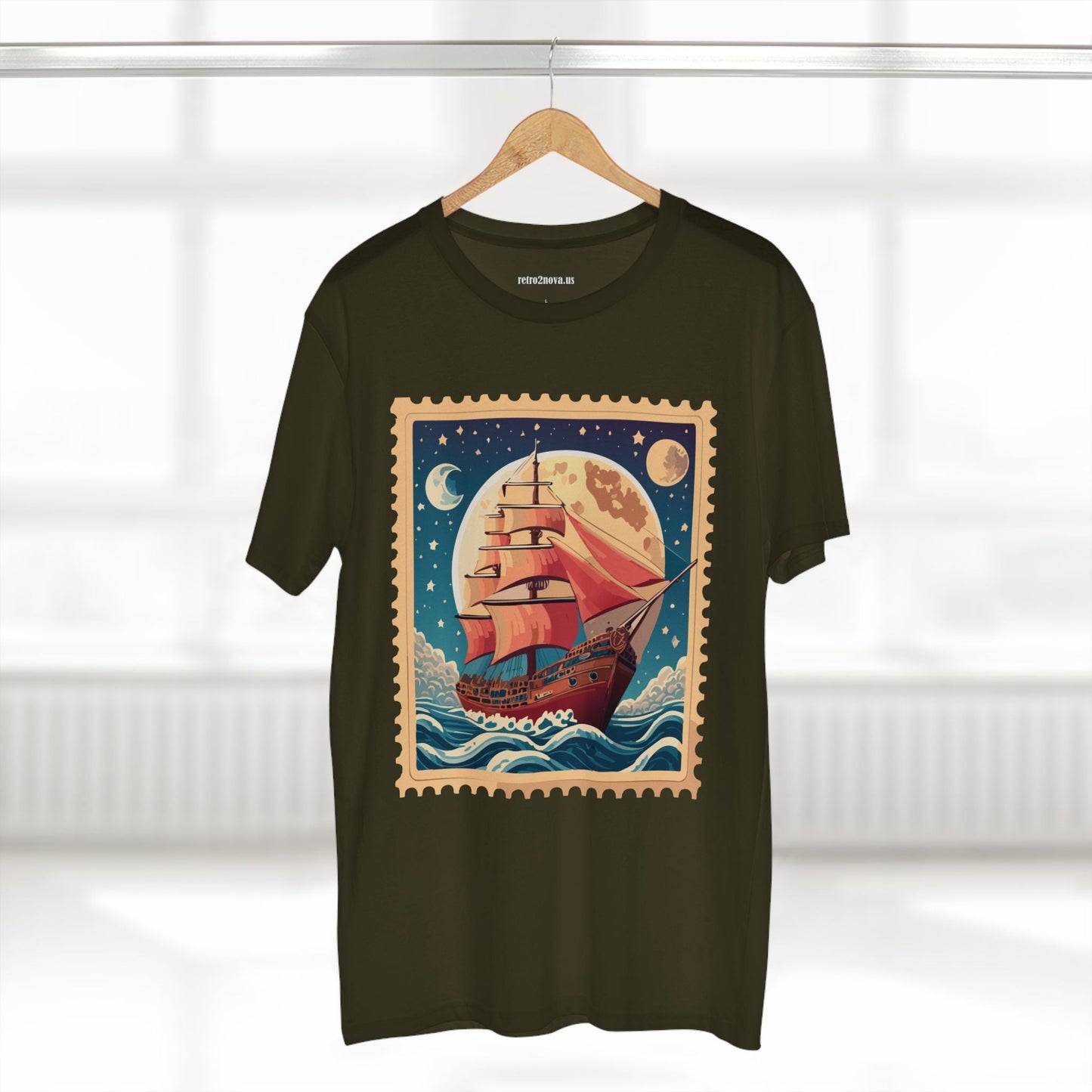 Postage Stamp Shirt Unisex Art Tee Premium Cotton Staple Retro2Nova Art Collection