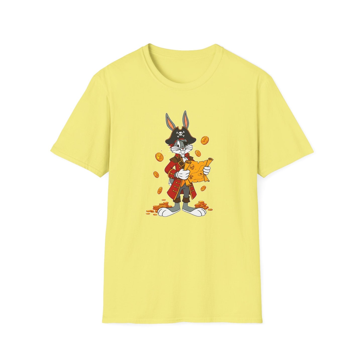Bugs Bunny Cartoon T Shirt Unisex Gildan Softstyle 64000 Tee With Animated Artwork
