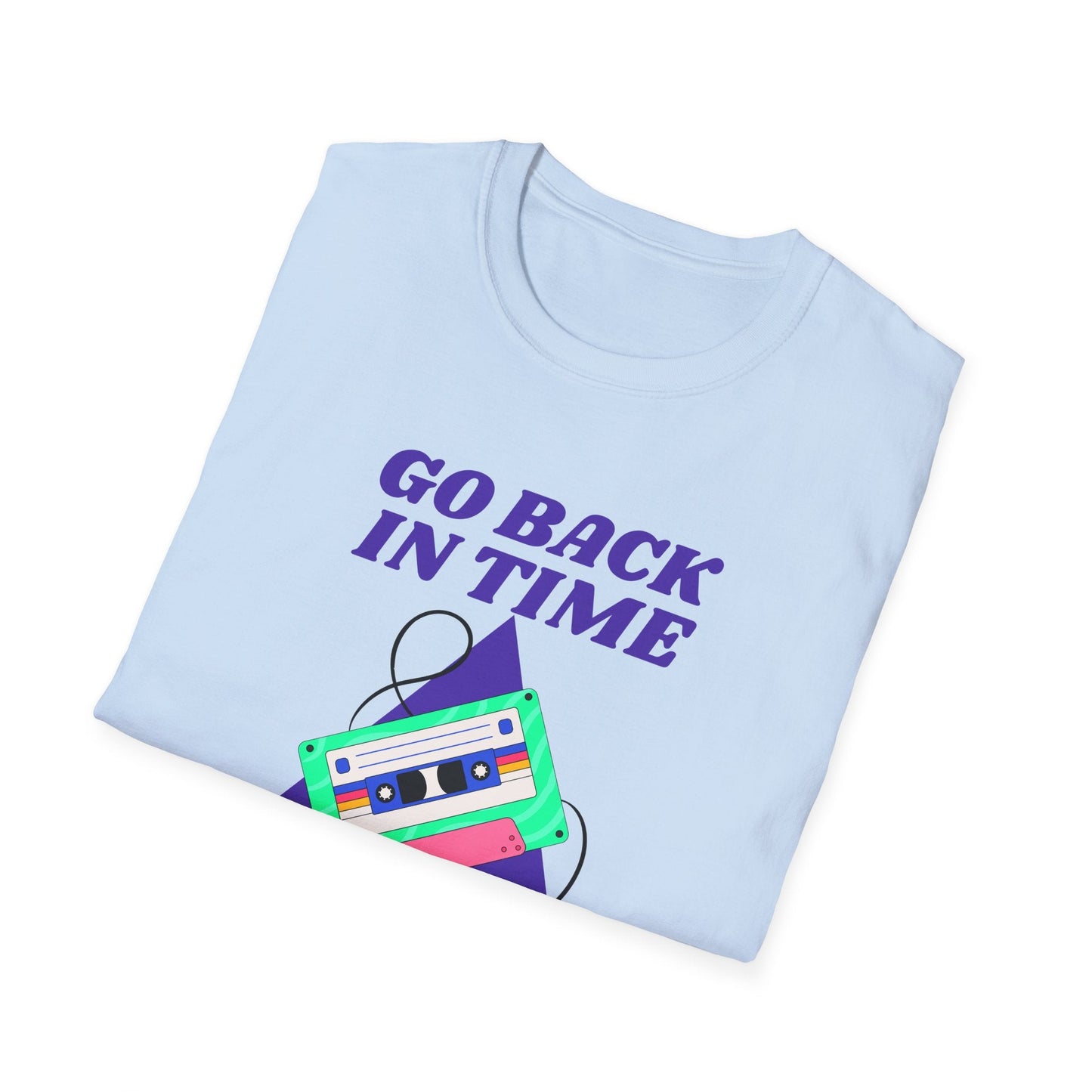 Retro Go Back In Time Cassette T-Shirt Unisex Cotton