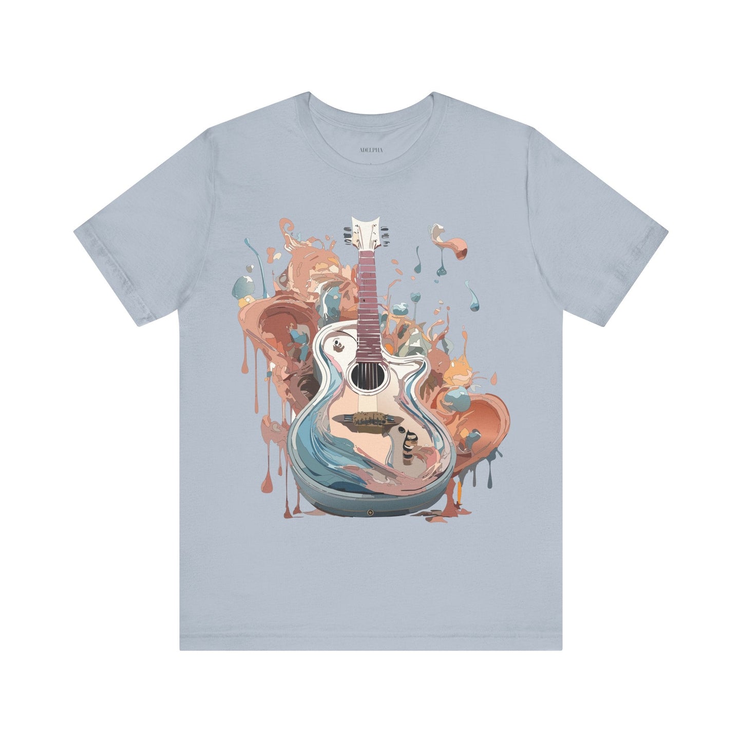 Music Graphic Unisex 100 Cotton Vintage Art with Musical Elements Tee 56