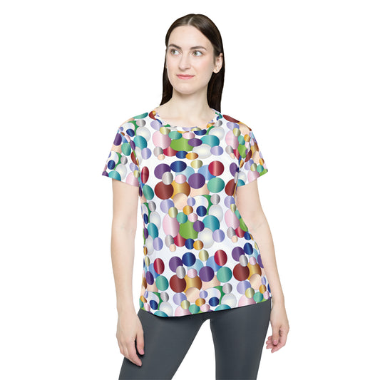 Poly Jersey Tee Shirt with abstract prints