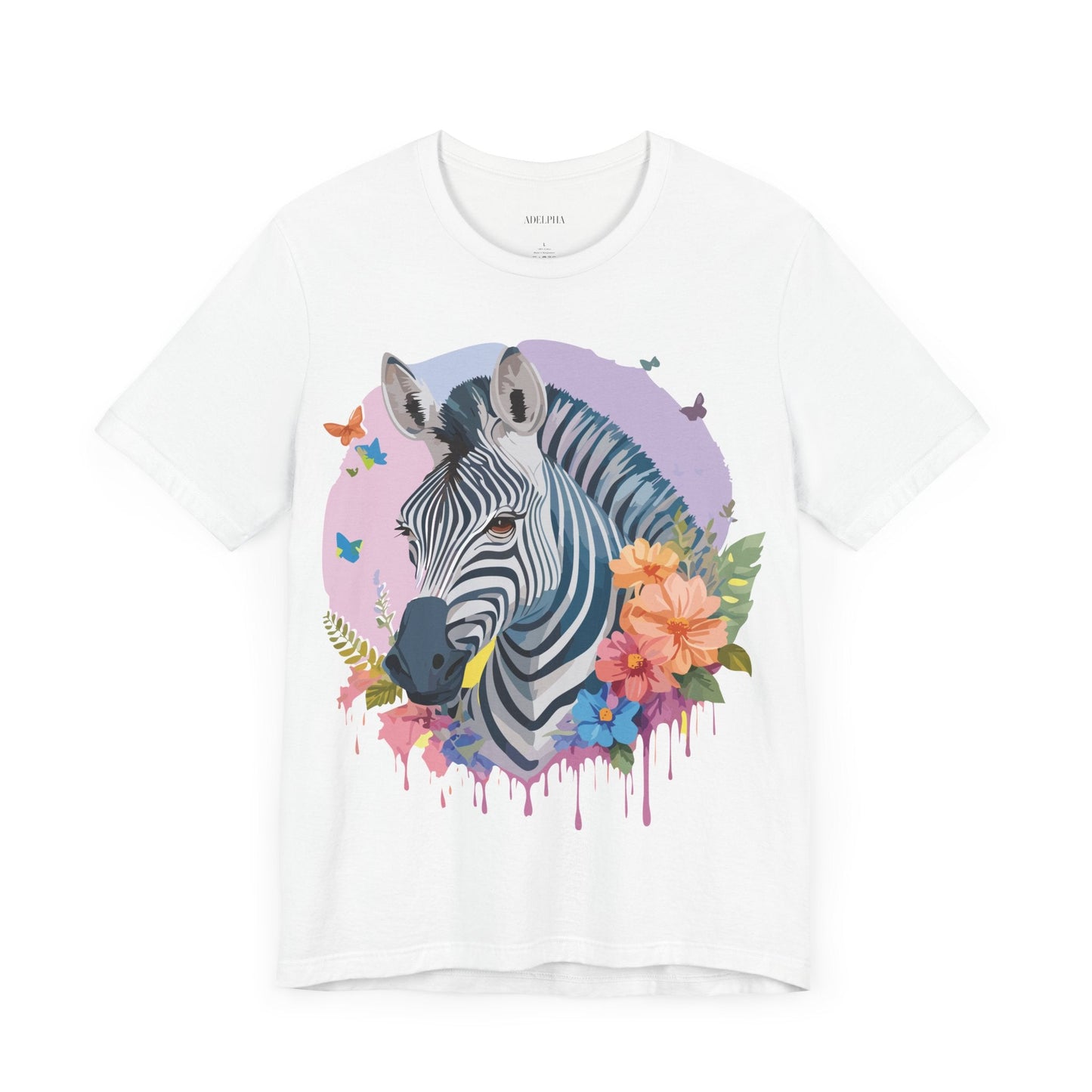 Adelpha Zebra Graphic Tee Unisex Jersey Short Sleeve Vintage Inspired Artwork Tee Shirt
