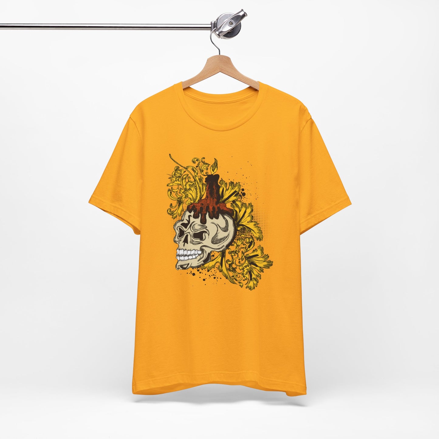 Rock Skull Graphic Design Tee, Skull Shirt, Vintage Tees, Art Design T-Shirt, Vintage Graphic Tee, Art Shirts with Skulls