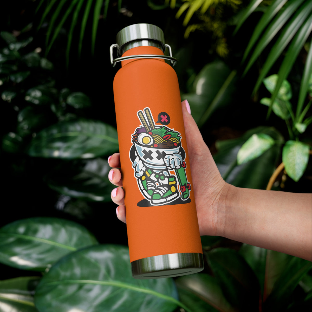 22oz Copper Insulated Water Bottle with Cartoon Design - CV108