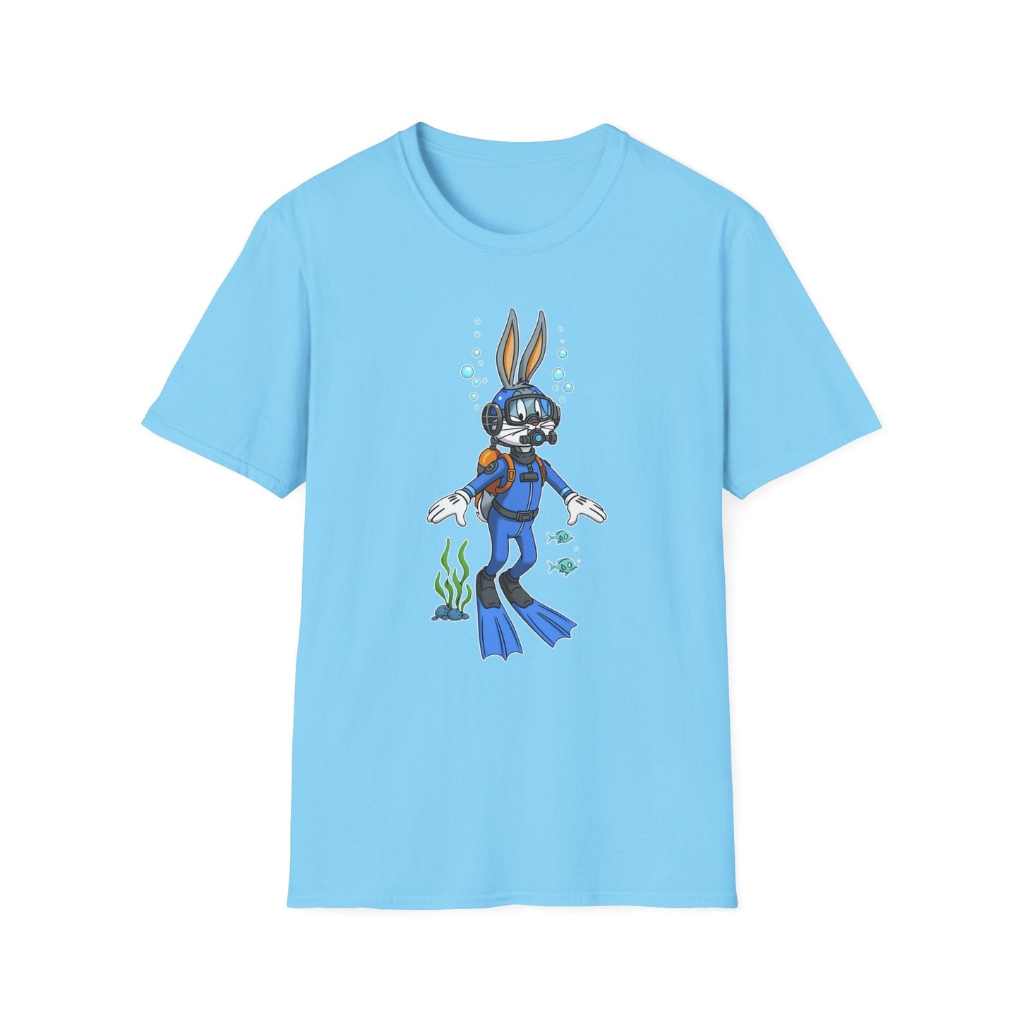 Bugs Bunny T Shirt Unisex Short Sleeve Cartoon Tee Gildan Softstyle 64000 Cotton