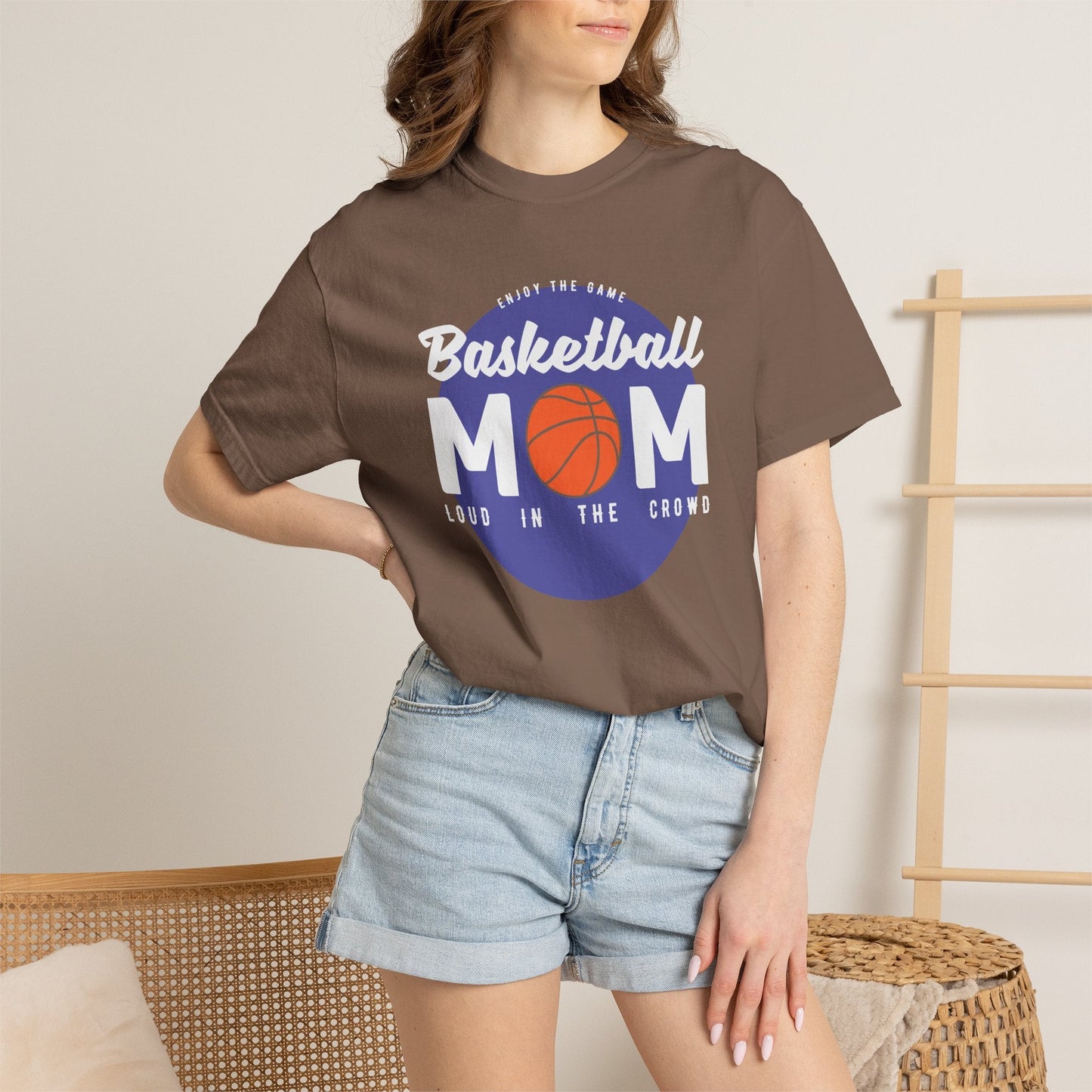 Basketball Mom T-shirt Mother's Day Mama Tee Unisex Comfort Colors Garment-Dyed Cotton h31