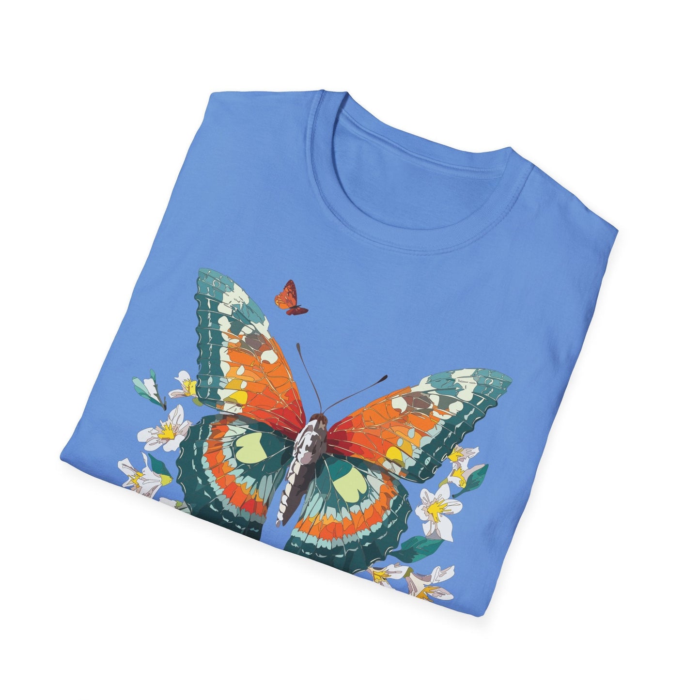 Butterfly T Shirt Unisex Softstyle Gildan 64000 100 Percent Ring Spun Cotton Monarch Tee