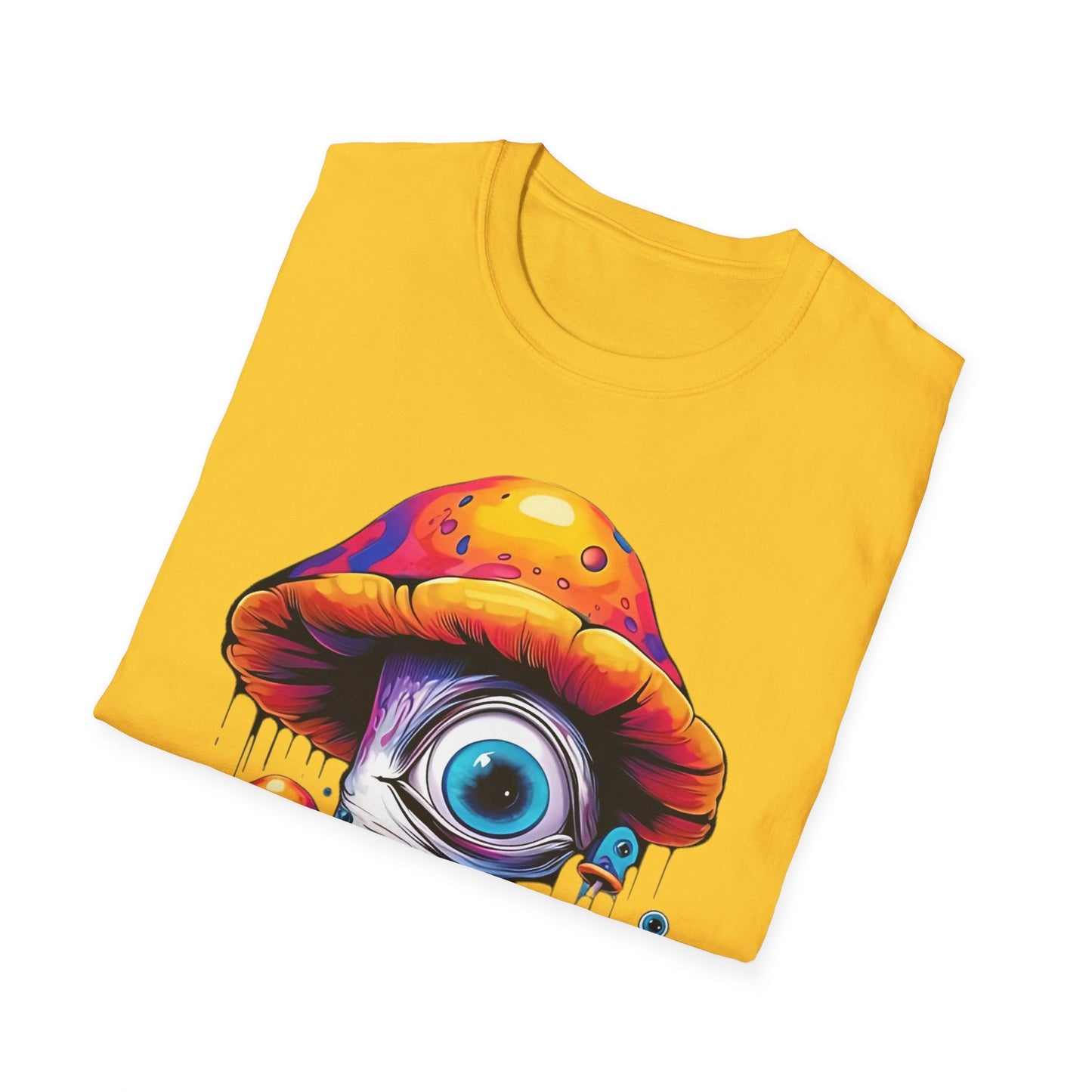 Unisex Mashroom T Shirt With Funny Mashroom Art Design Gildan Softstyle Tee For Everyday Comfort