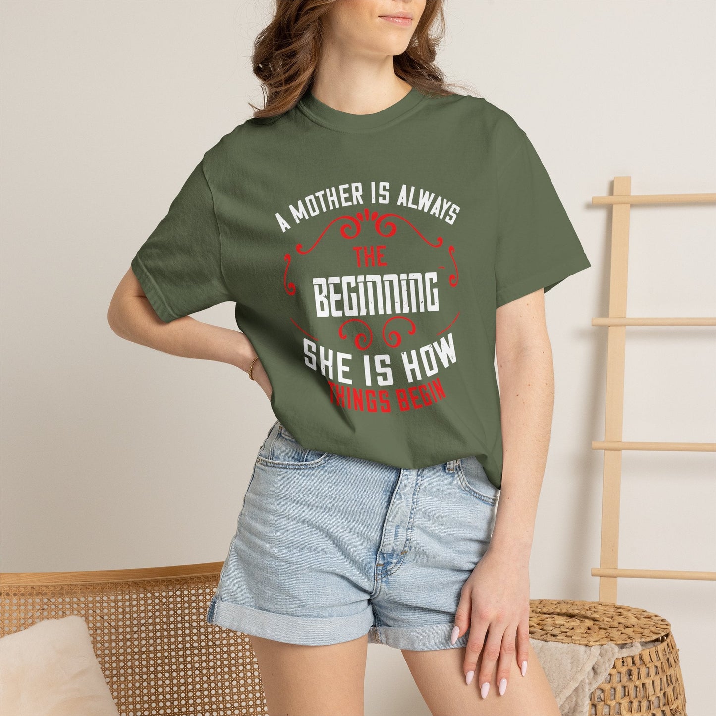 Mom T-shirt Mother Day Mama Tee Unisex Comfort Colors Garment-Dyed Cotton h53