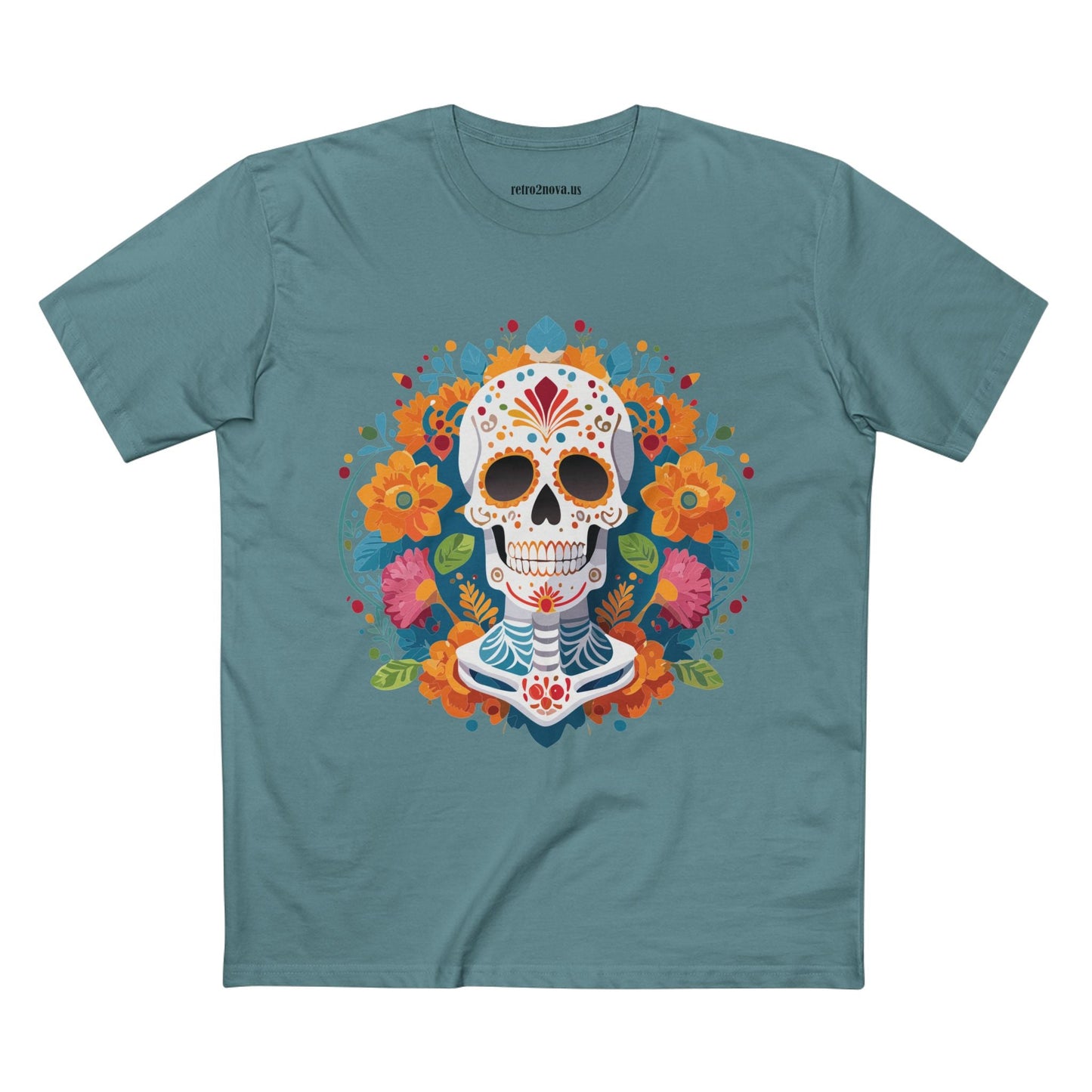 Skull Shirt Unisex Skeleton Tee Premium Cotton Staple With Original Art Design Retro2Nova