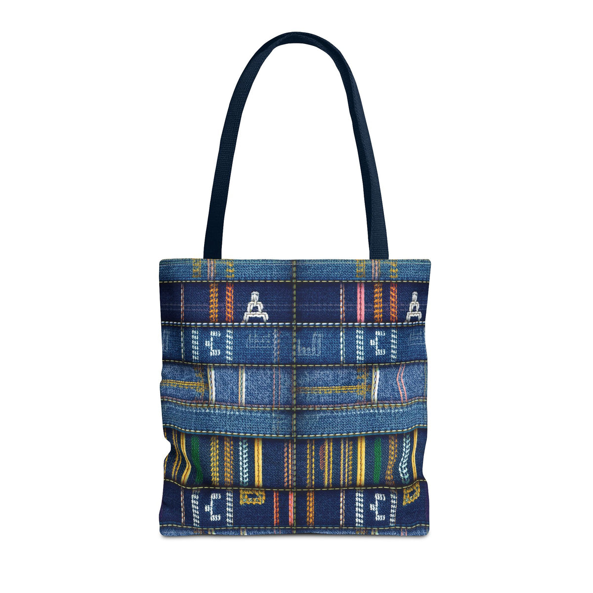 Denim Fabric Imitation Print Unisex Canvas Bag Poly Spun 3 Sizes Tote Bag 187
