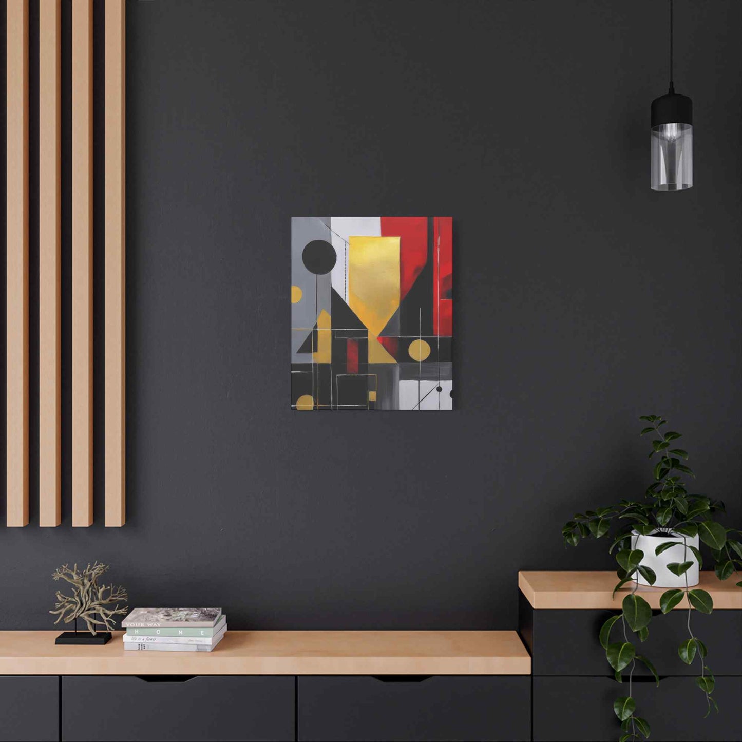 Red Abstract Painting Print Canvas 20x24,20x30,24x30, 24x32,24x36,30x40, 32x48,36x48,40x60 Pine-Wood Inner Frame ABS-22