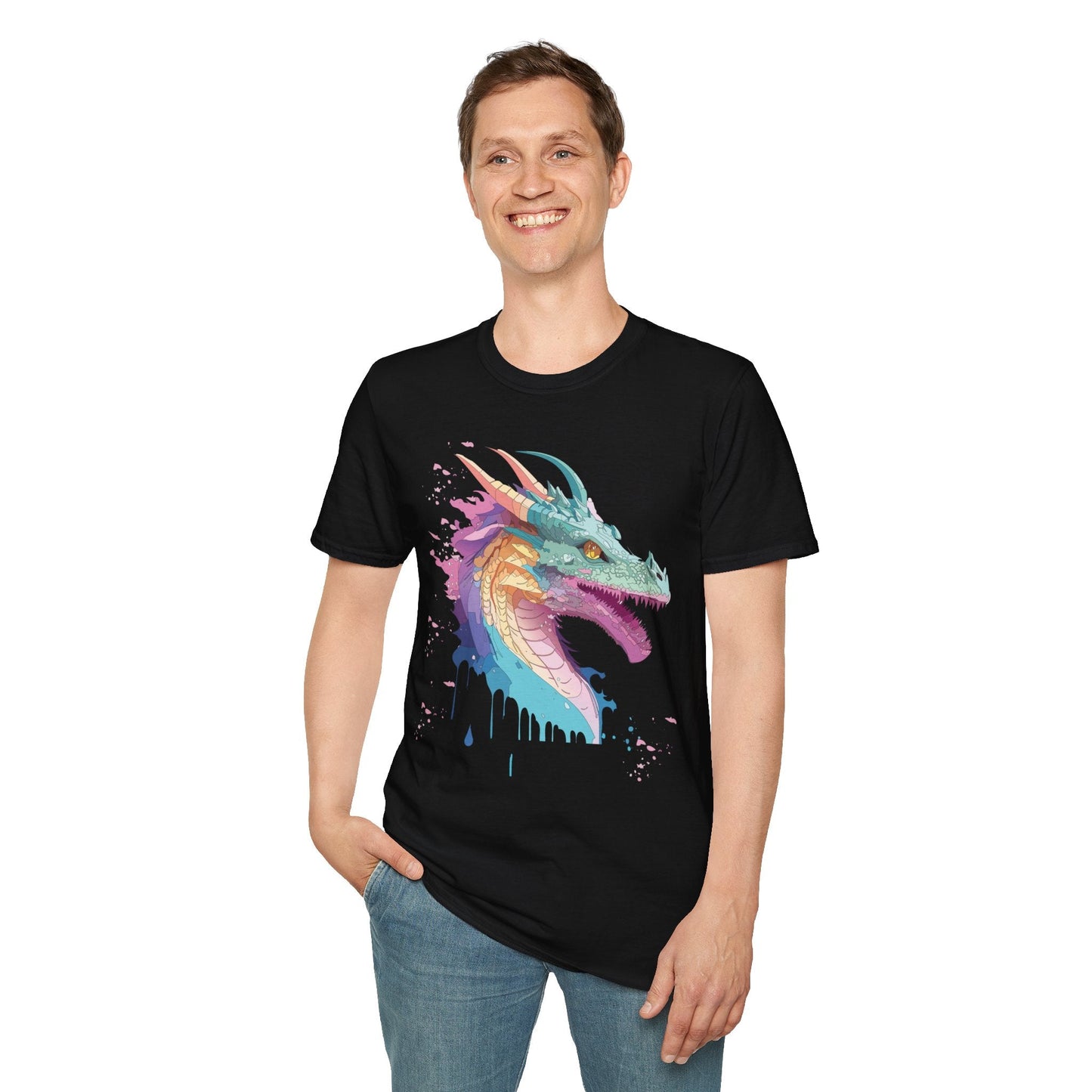 Dragon Graphic T Shirt Unisex Animal Shirt Cotton Softstyle Tee For Everyday Comfort