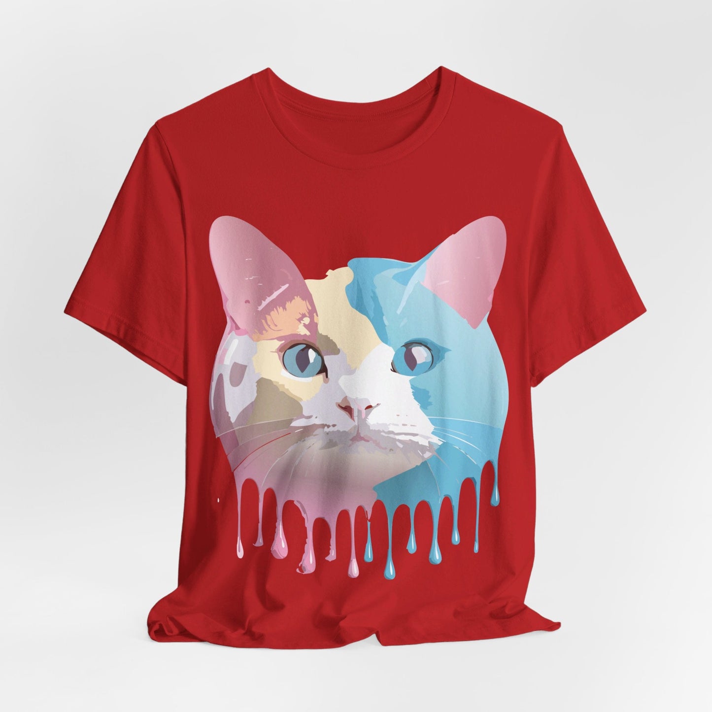 Cat Graphic Tee Unisex Short Sleeve Shirt With Vintage Adelpha Artwork