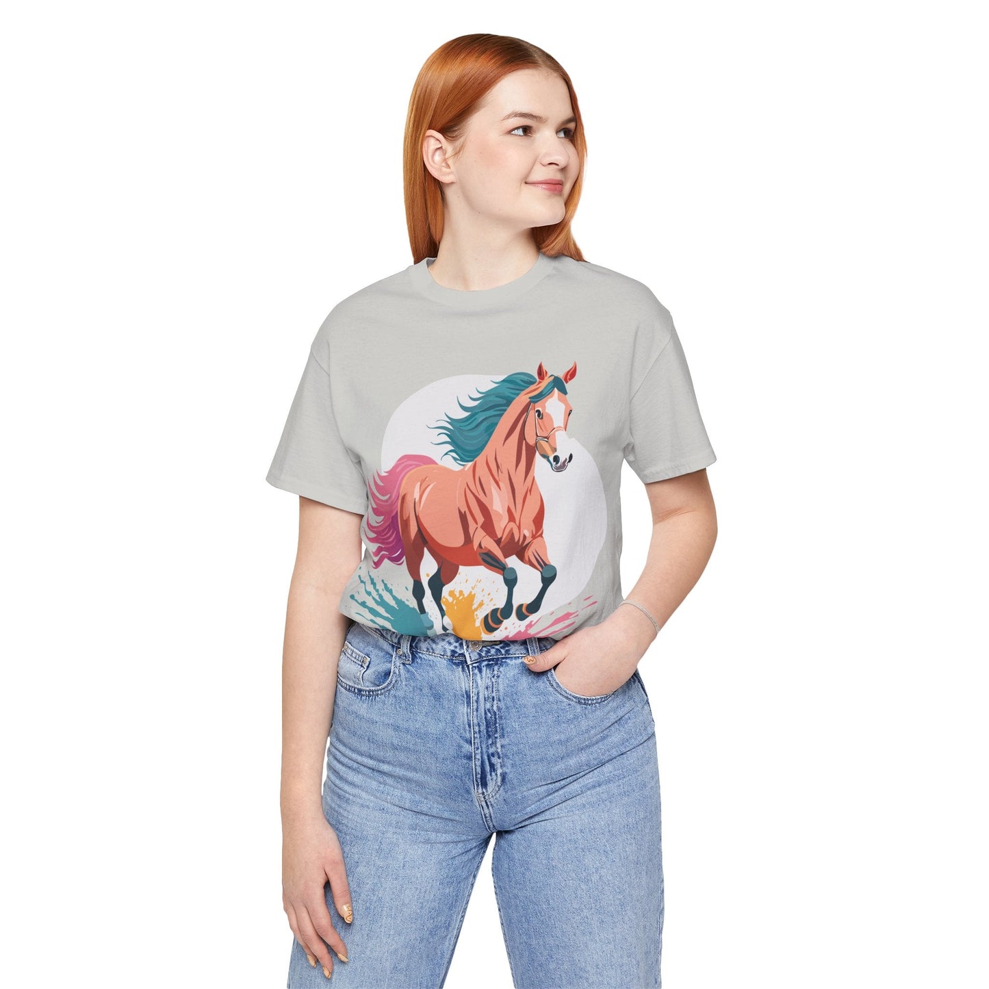 Horse Graphic Unisex 100 Cotton Vintage Animal Art T-Shirt 19