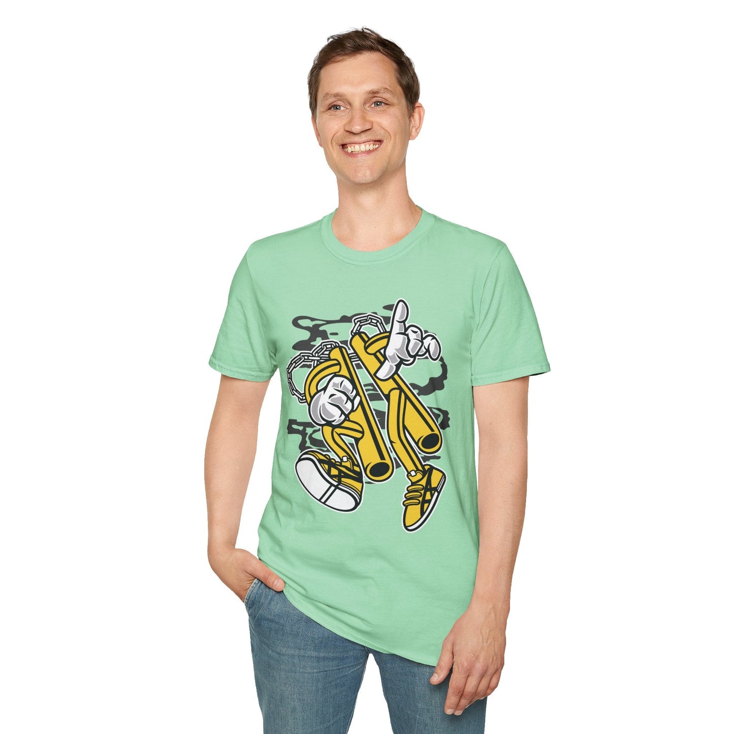 Cartoon T Shirt Animation T Shirt Funny Tee Unisex Softstyle 100 Percent Cotton 64000