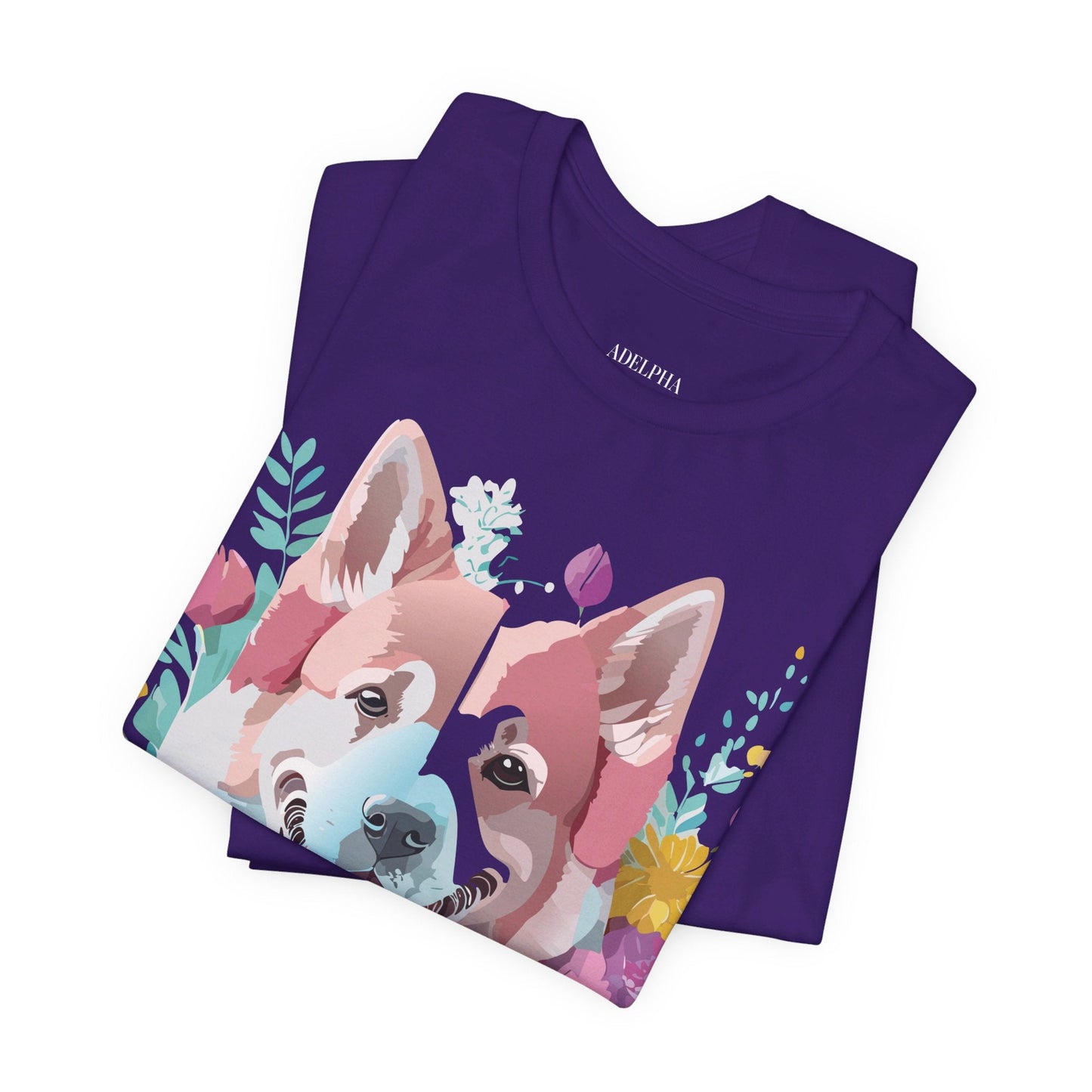 Dog Shirt Graphic Tee Unisex Short Sleeve Adelpha Art Design Vintage Inspired Artwork Edition