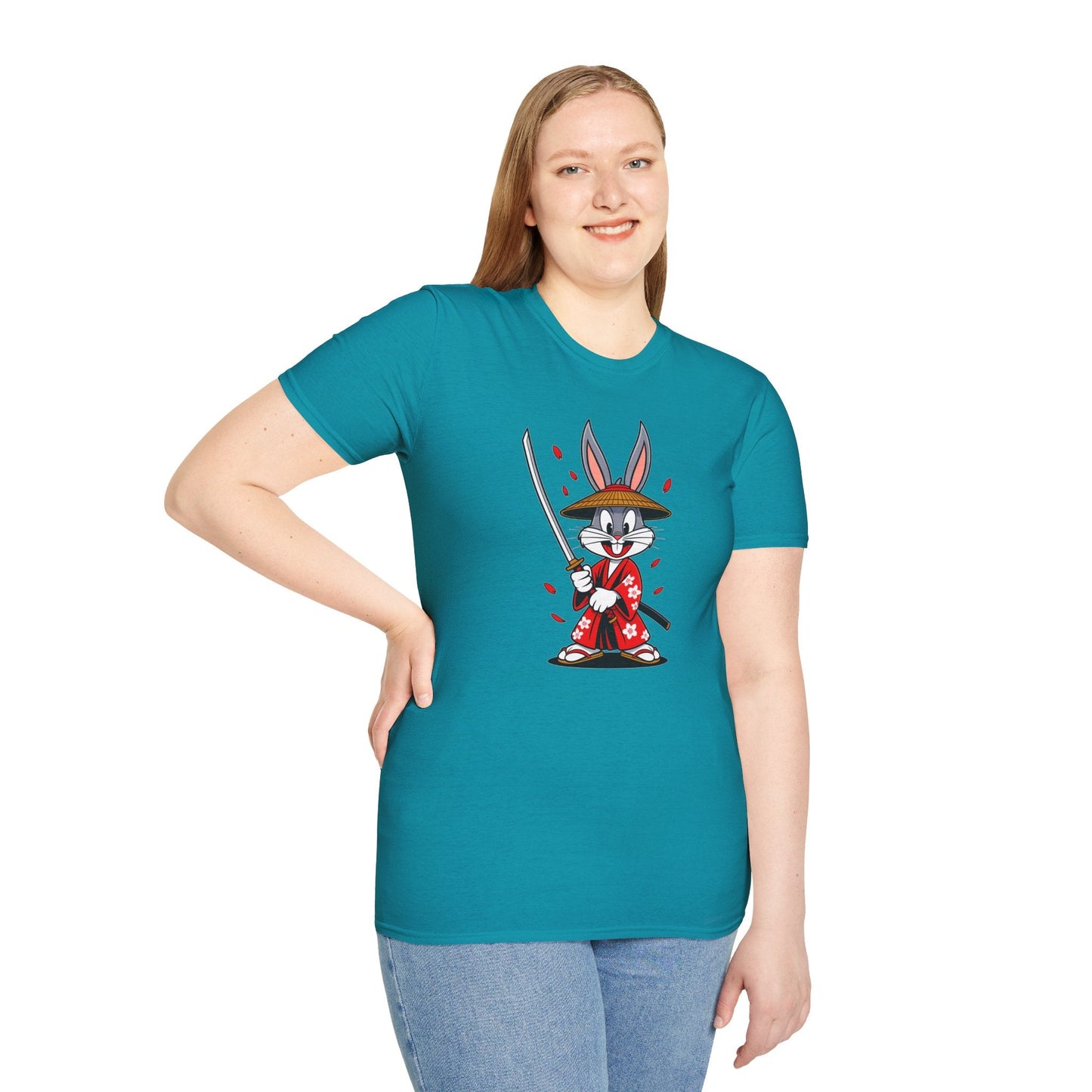 Bugs Bunny Graphic T Shirt Unisex Gildan Softstyle 64000 Cotton Tee Cartoon Animation Design