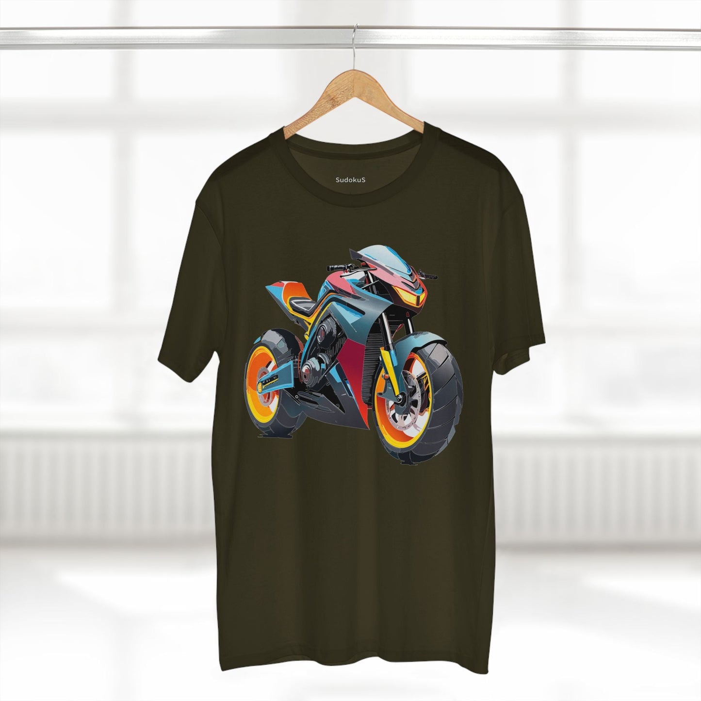 Moto Bike Graphic Unisex 100 Cotton Staple Tee 33