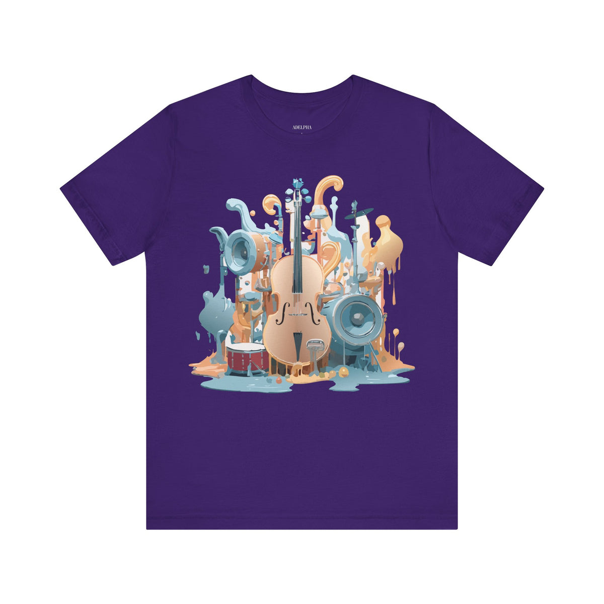 Music Graphic Unisex Cotton Bella+Canvas Tee with Art Design m104