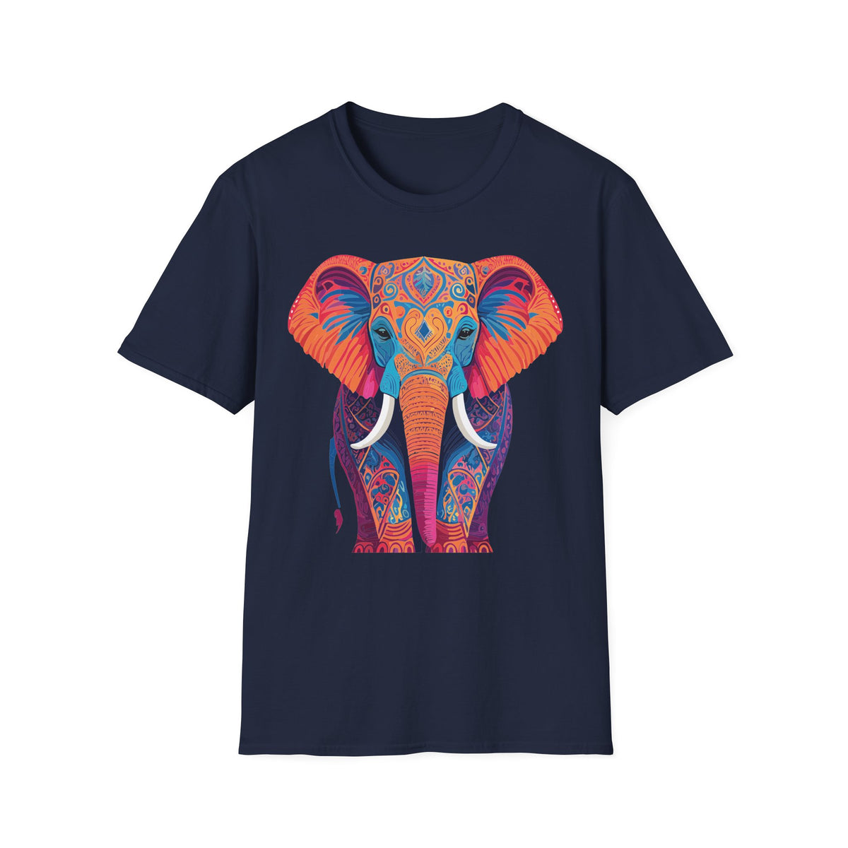 Colorful Mandala Elephant T-Shirt | Boho Animal Graphic Tee