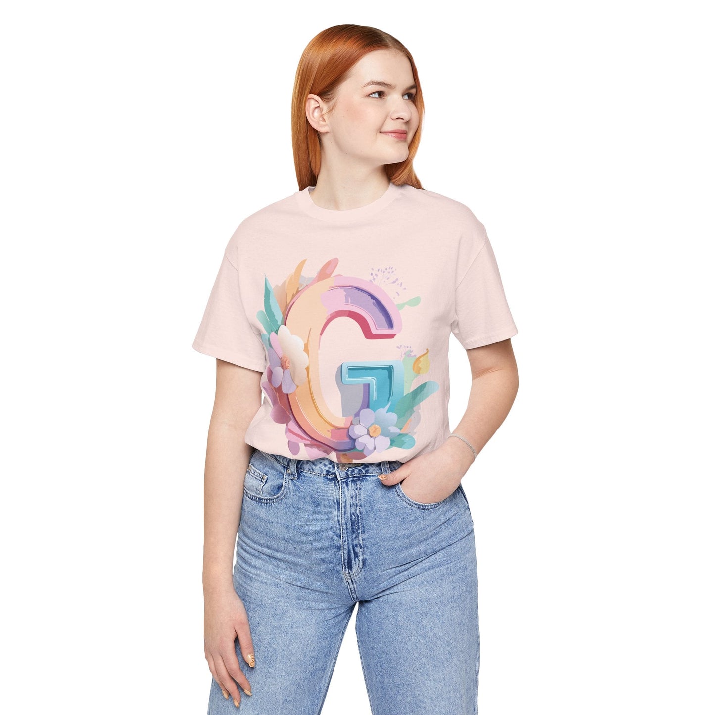 Letter G Shirt Unisex Graphic Tee With Vintage Inspired Artwork Adelpha Premium Tee