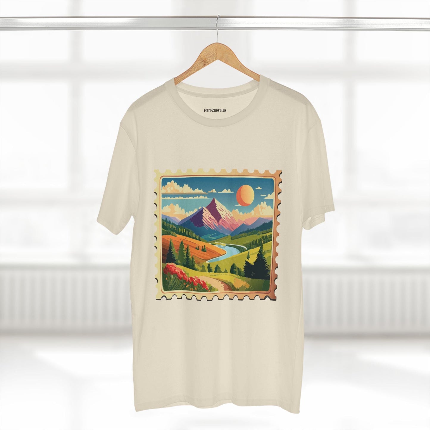 Stamp Shirt Postage Stamp Shirt PS36 Unisex Premium Cotton Tee With Original Art Design Retro2Nova