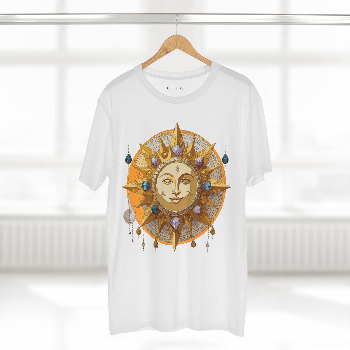 Gold Sun Graphic Unisex 100 Cotton T-Shirt with Golden Art Design 3