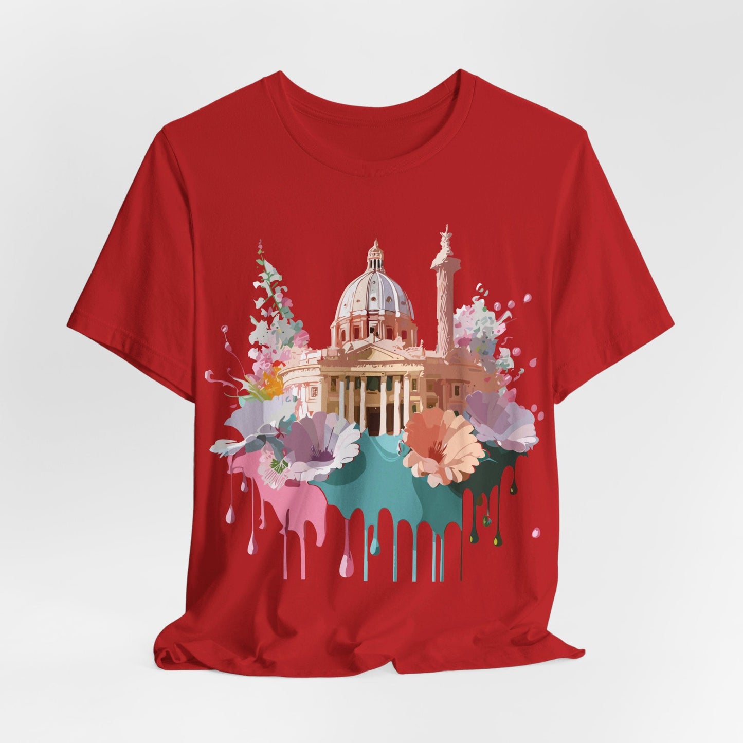 Tourist Shirt Rome Graphic Tee Unisex Jersey Short Sleeve Art Design By Adelpha Artwork