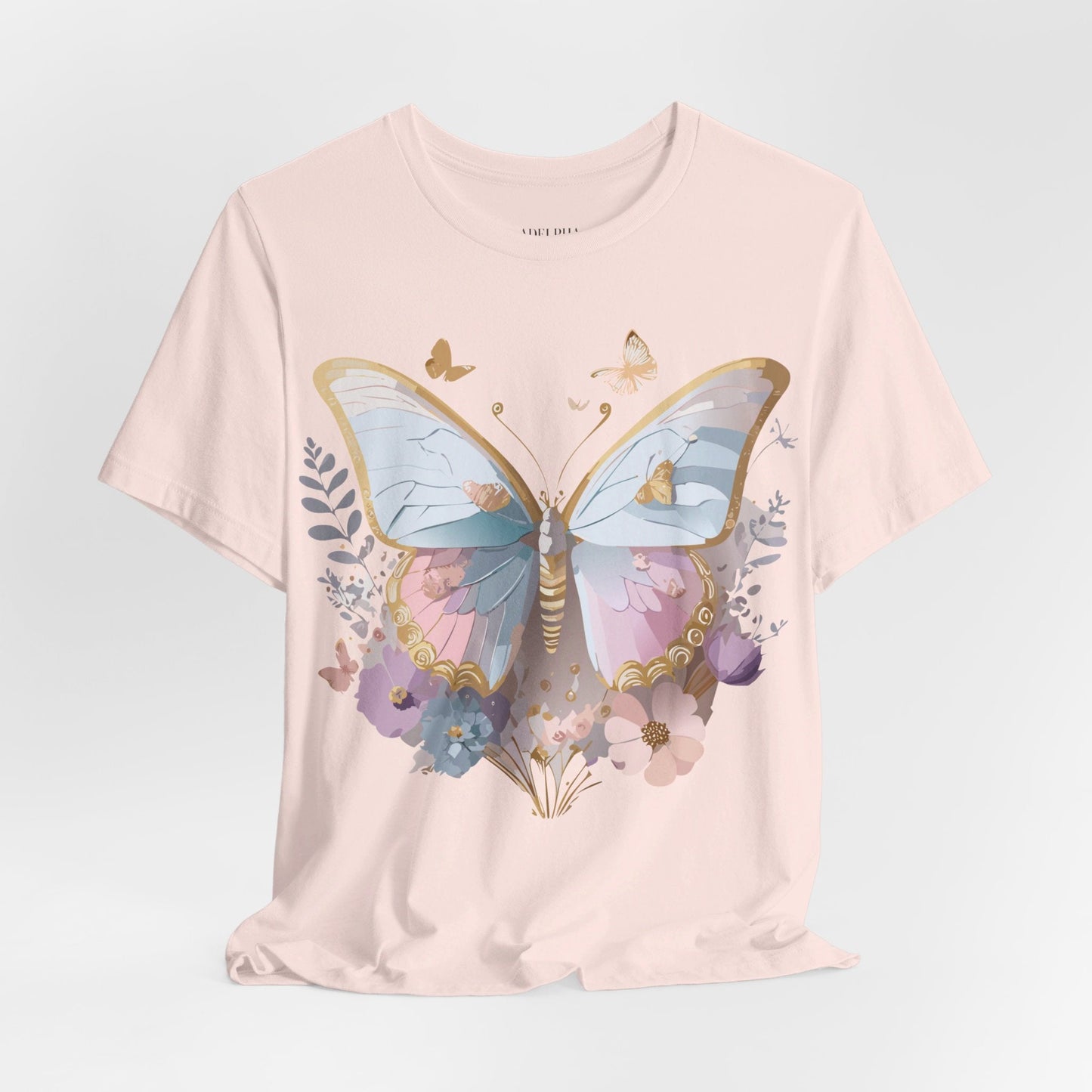 Unisex Graphic Tee Featuring Adelpha Artwork Vintage Butterfly Inspired Short Sleeve