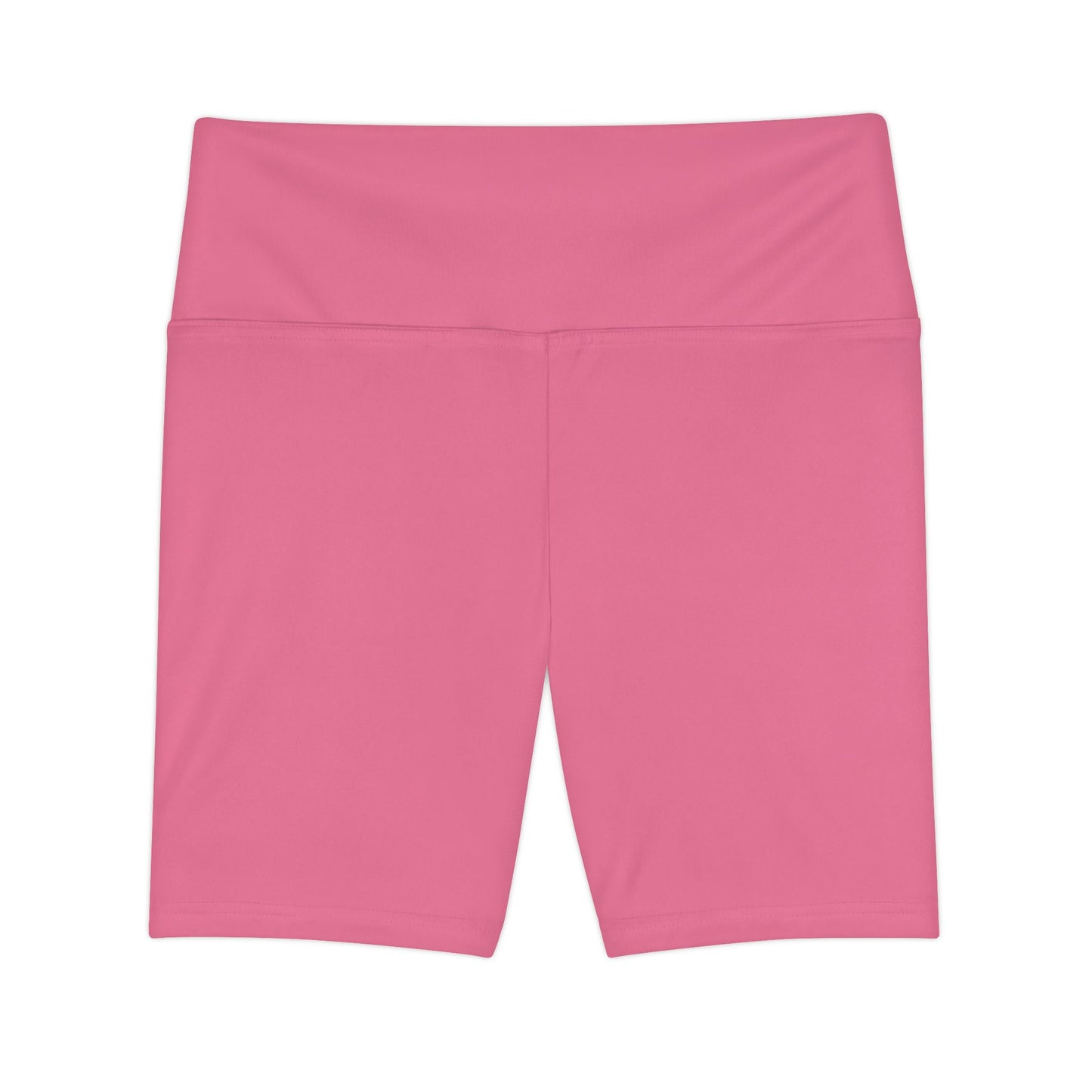 Petal Rouge Rose Women's Workout Shorts — Solid High-Waist Biker Shorts for Exercise & Everyday Wear