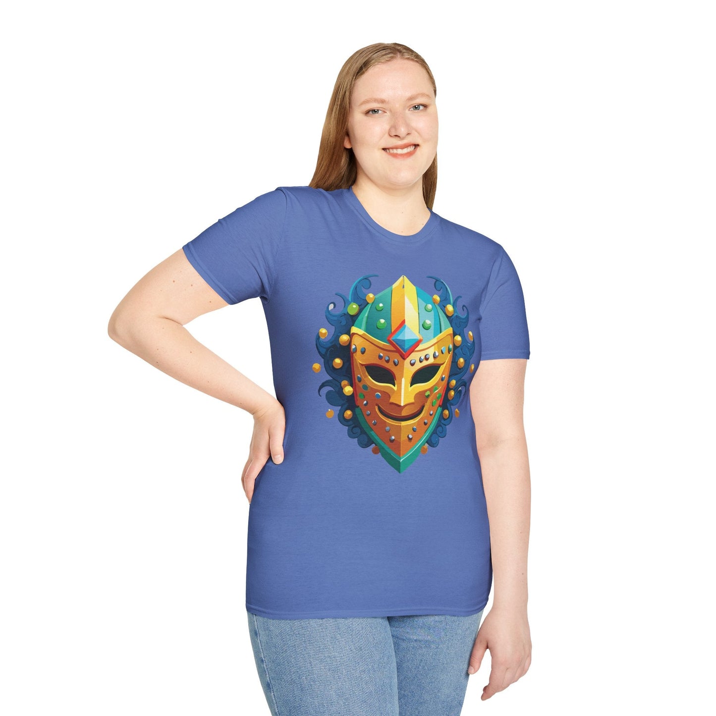 Mask Graphic Unisex Cotton Masquerade Design Artwork Tee 11