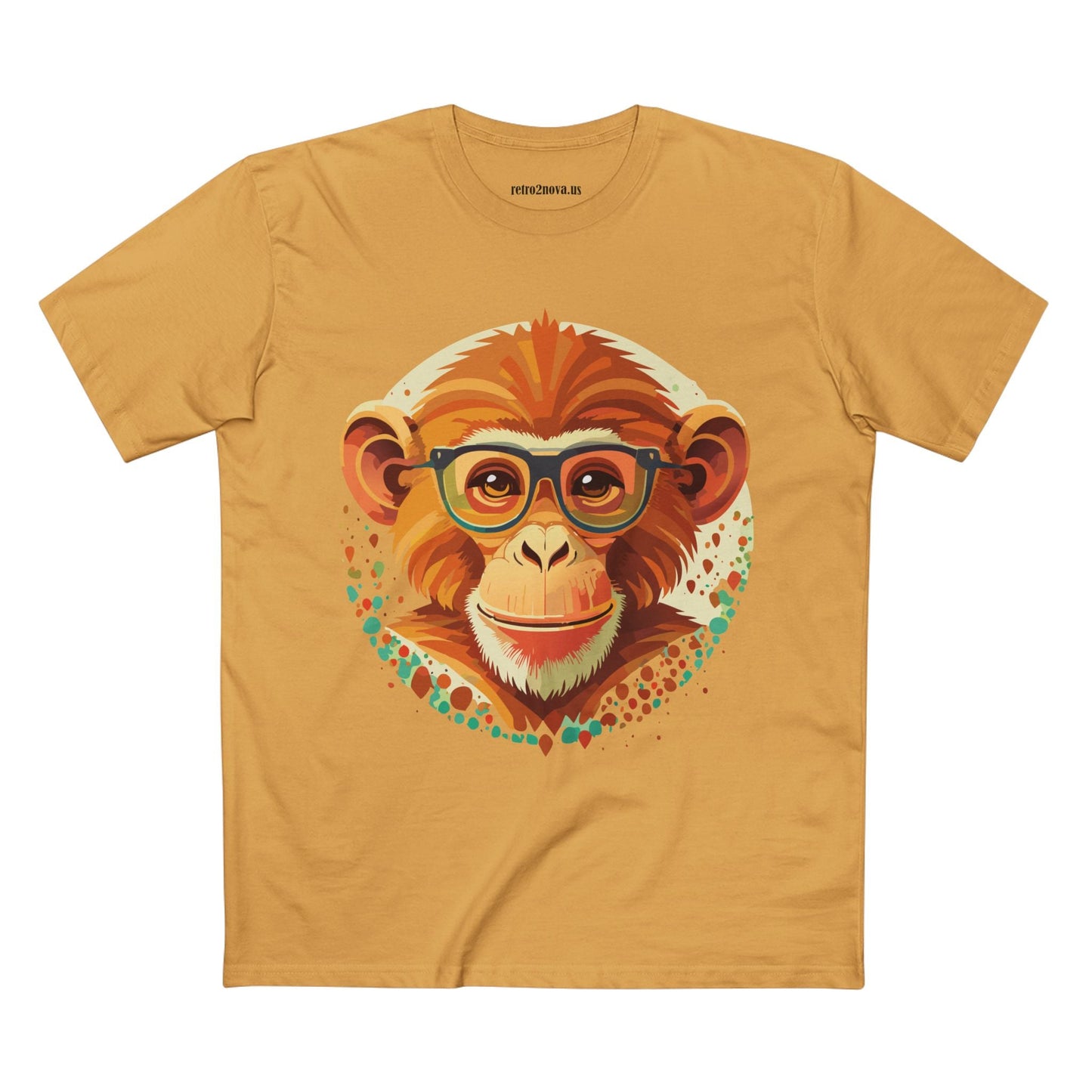 Monkey Shirt Animal Shirt Unisex Premium Cotton Tee With Original Art Design By Retro2Nova For Everyday Comfort