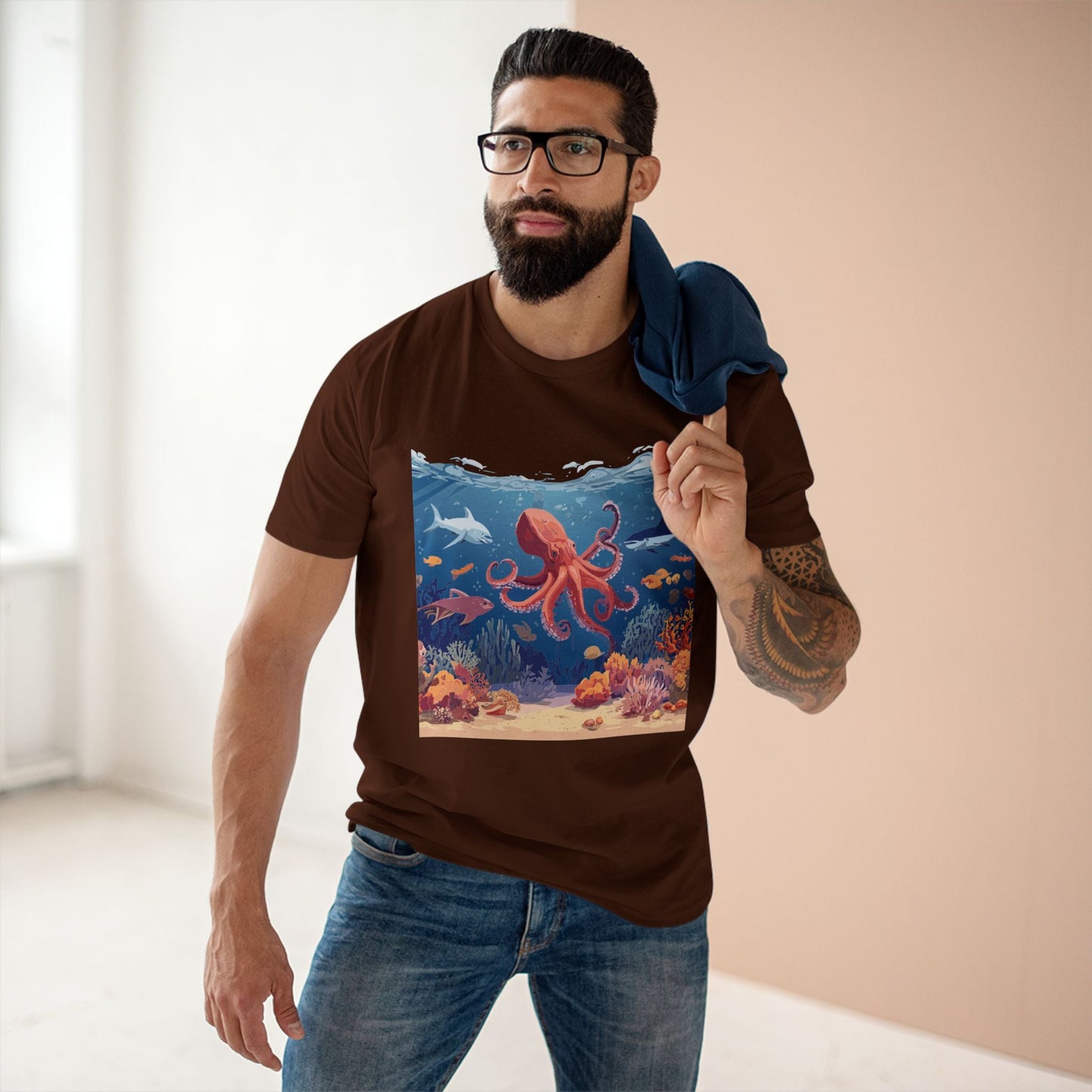 Ocean Shirt Ocean Pacific OP 18 Unisex Premium Cotton Art Tee With Original Art Design Retro2Nova