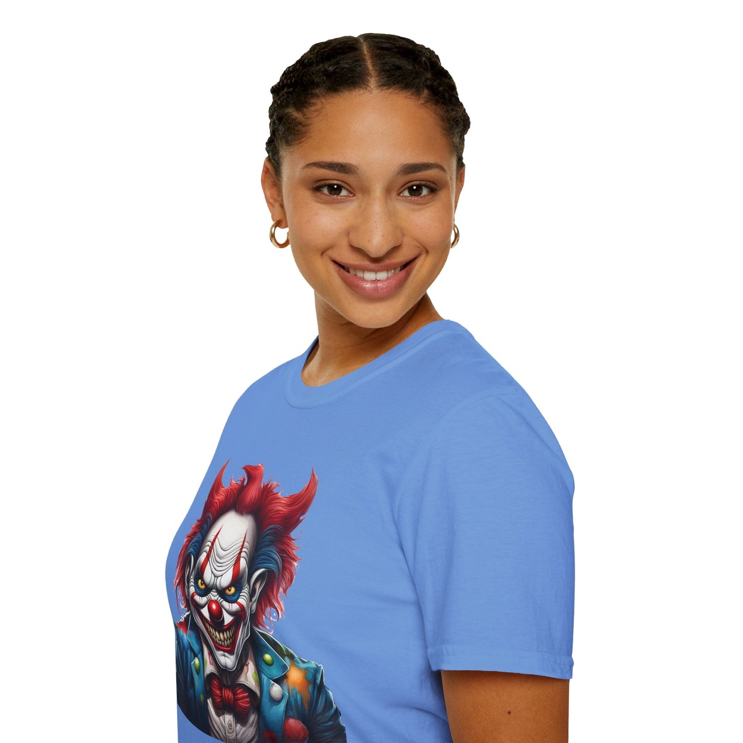 Unisex Clown Shirt With Funny Man Circus Print Tee Gildan Softstyle 64000 Classic Comfort Wear