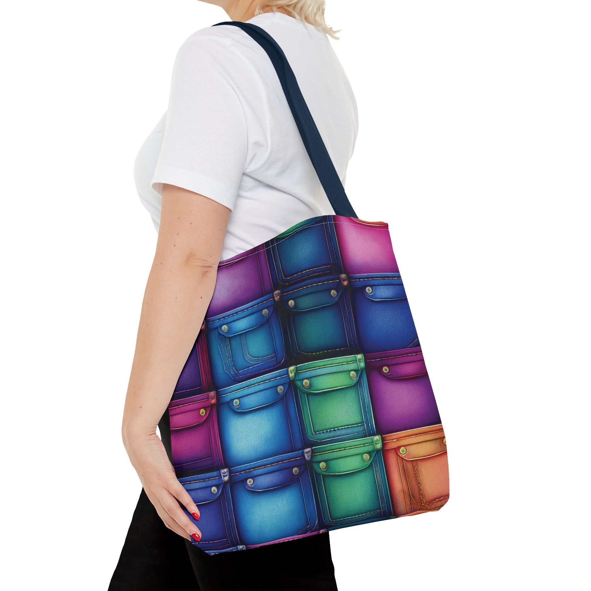 Denim Canvas Bag, Tote Bag Denim Printify