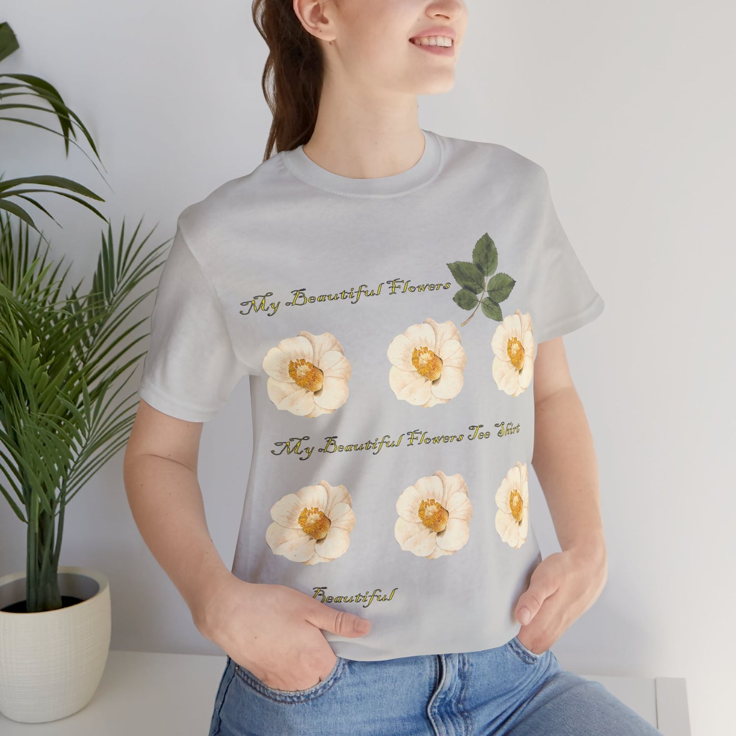 Tee-shirt en coton à imprimés floraux