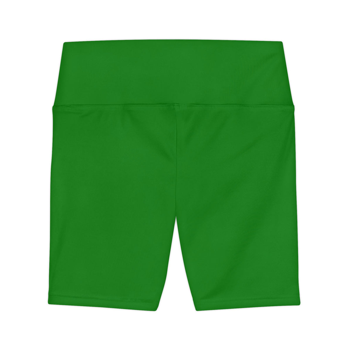 India Green Women's Workout Shorts — High-Waist Athletic Biker Shorts
