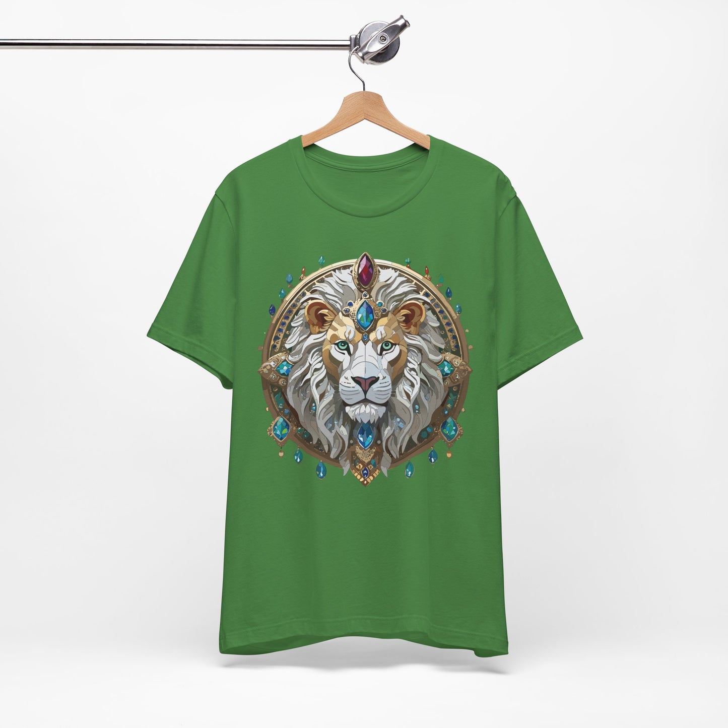 Unisex Lion Graphic Tee, Animal Shirt, Tee Shirt with Lion, Medallion T-Shirt, Animal Medallion Tees