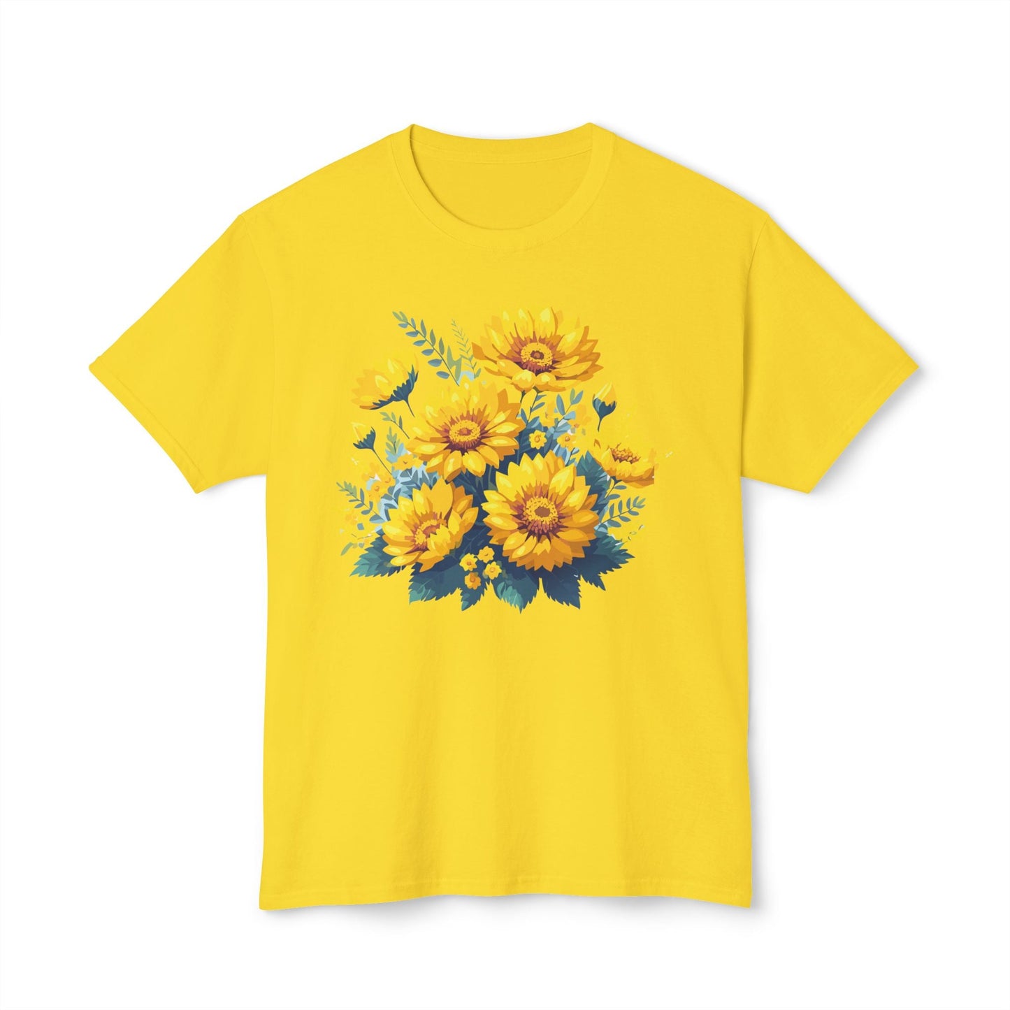 Floral T Shirt Vintage Flowers Unisex Art Print Tee 100 Percent Cotton Made In USA Floral Design
