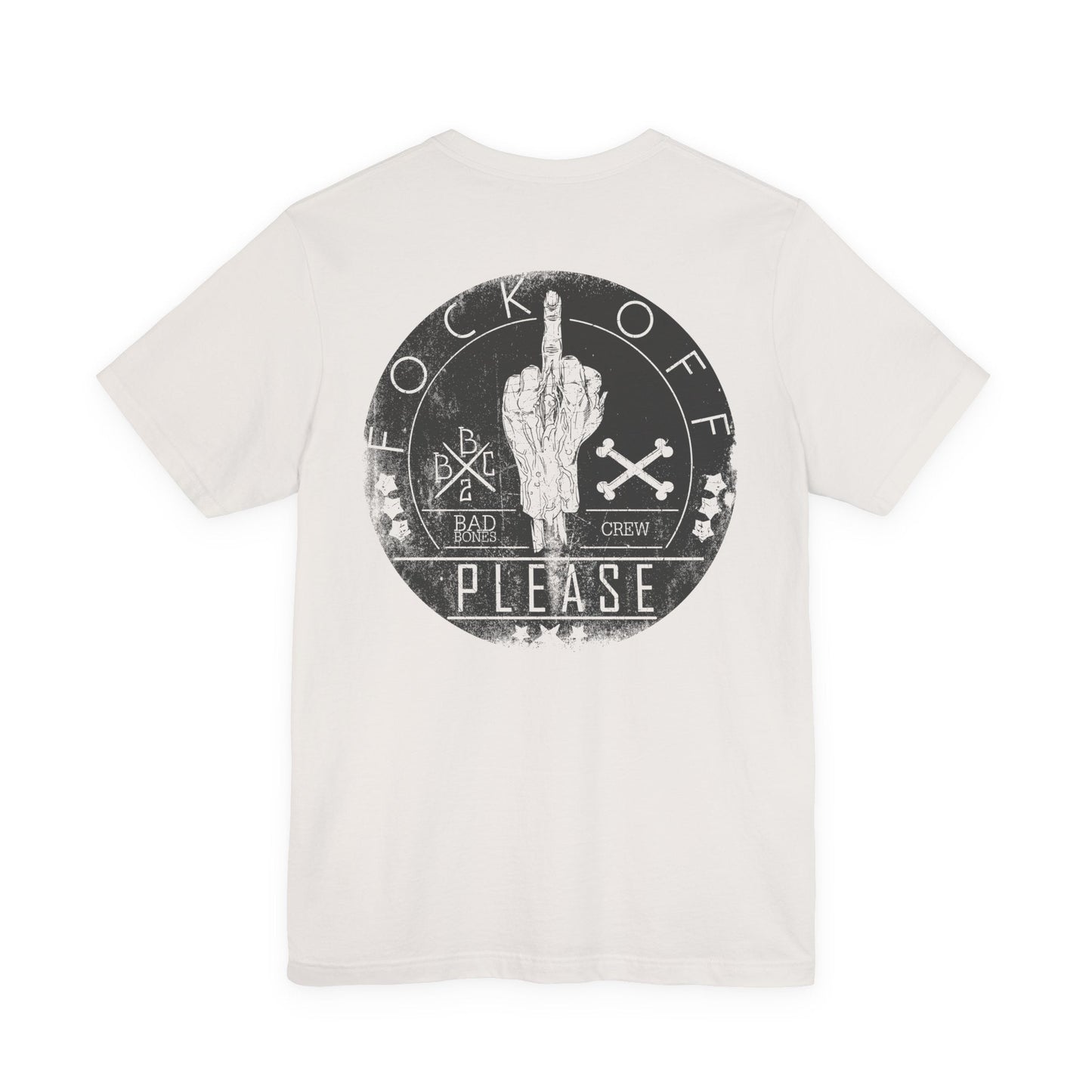 Middle Finger Skull Graphic Design Unisex Cotton T-Shirt A-11