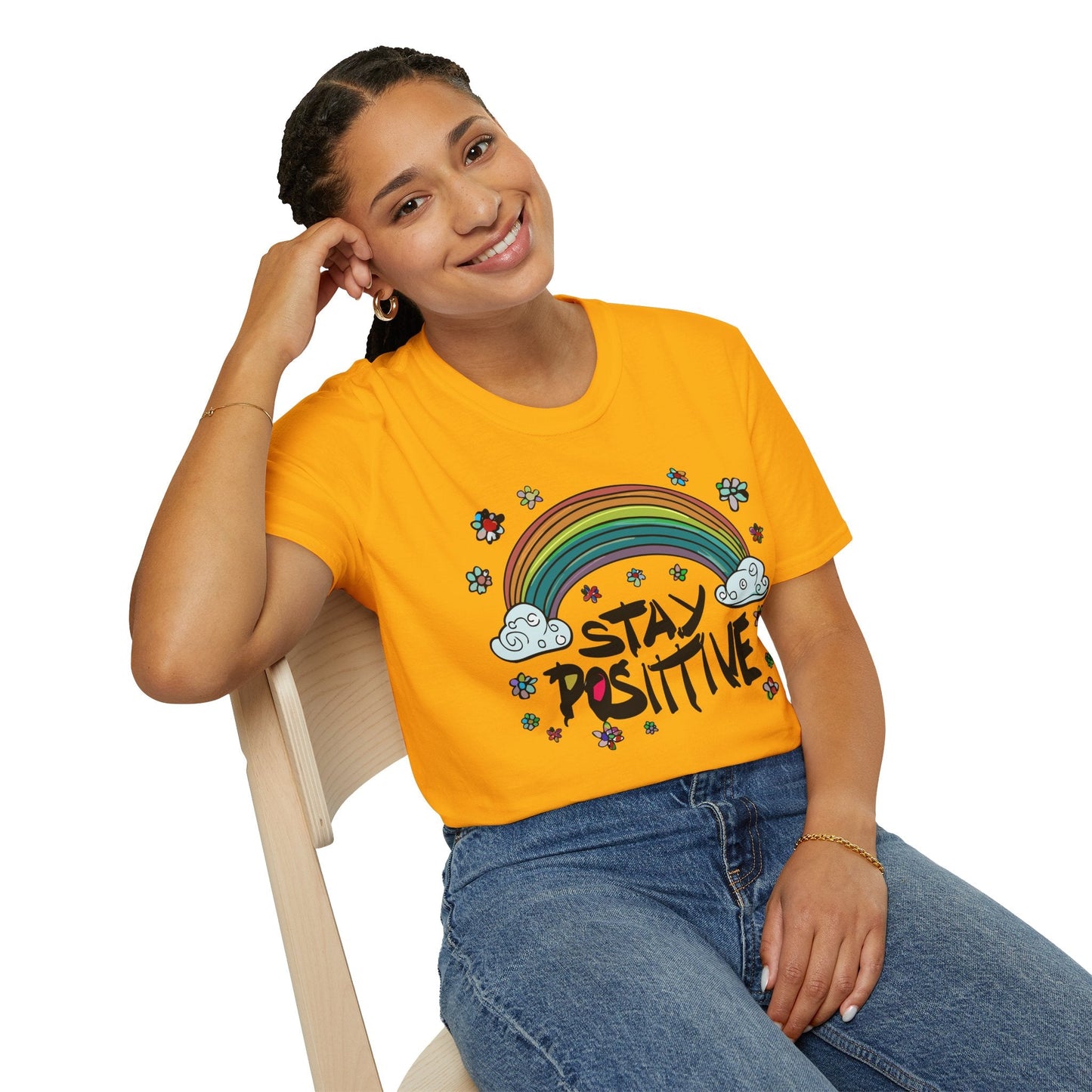 Positive Slogan T Shirt Unisex Softstyle Tee With Positive Words And Good Quotes Gildan 64000