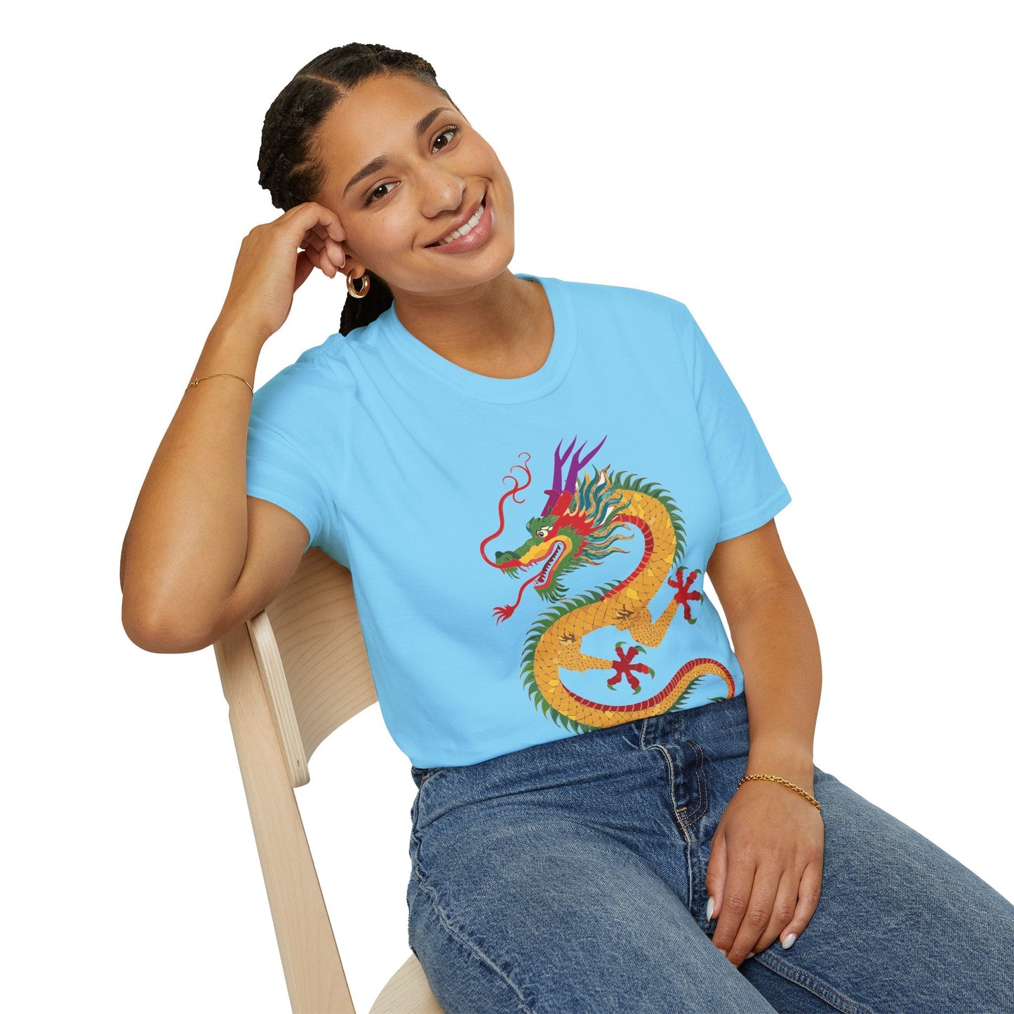 Dragon T Shirt Unisex Dragon Shirt Animal Design Softstyle Ring Spun Cotton Tee Comfort