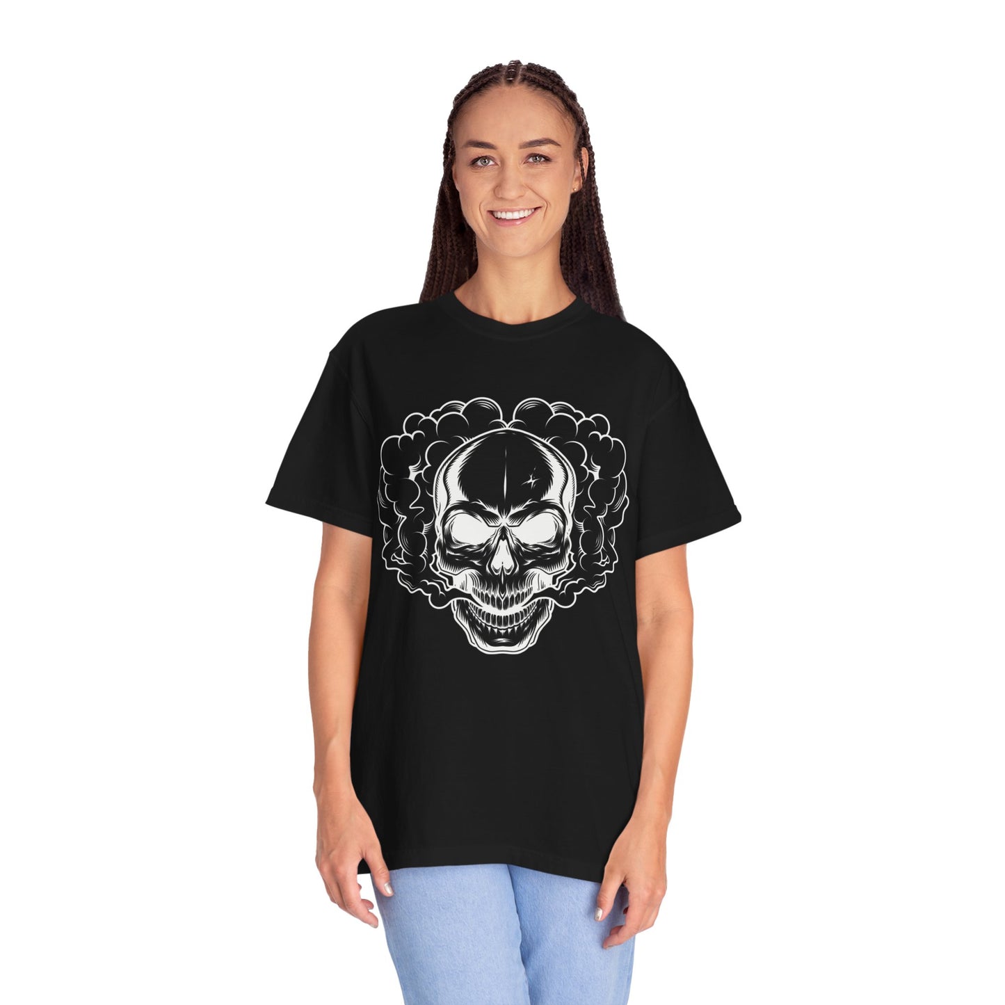 Unisex Cotton Tee Shirt with Skull